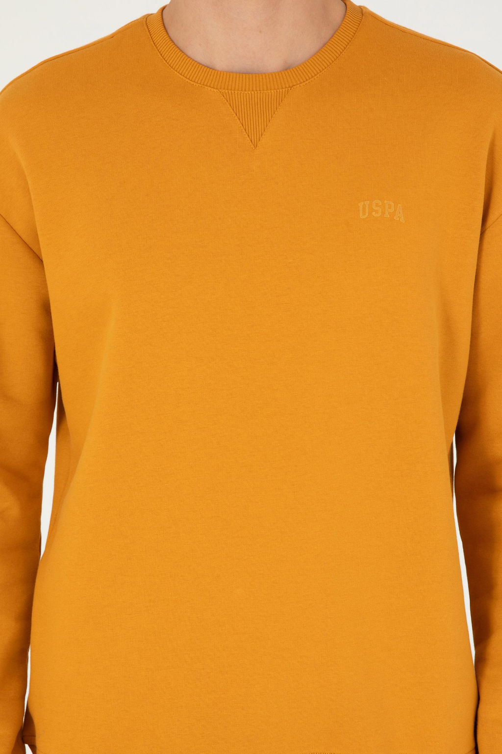 Мужской горчичный базовый свитшот Неожиданная скидка в корзине - U.s. polo assn фото 6