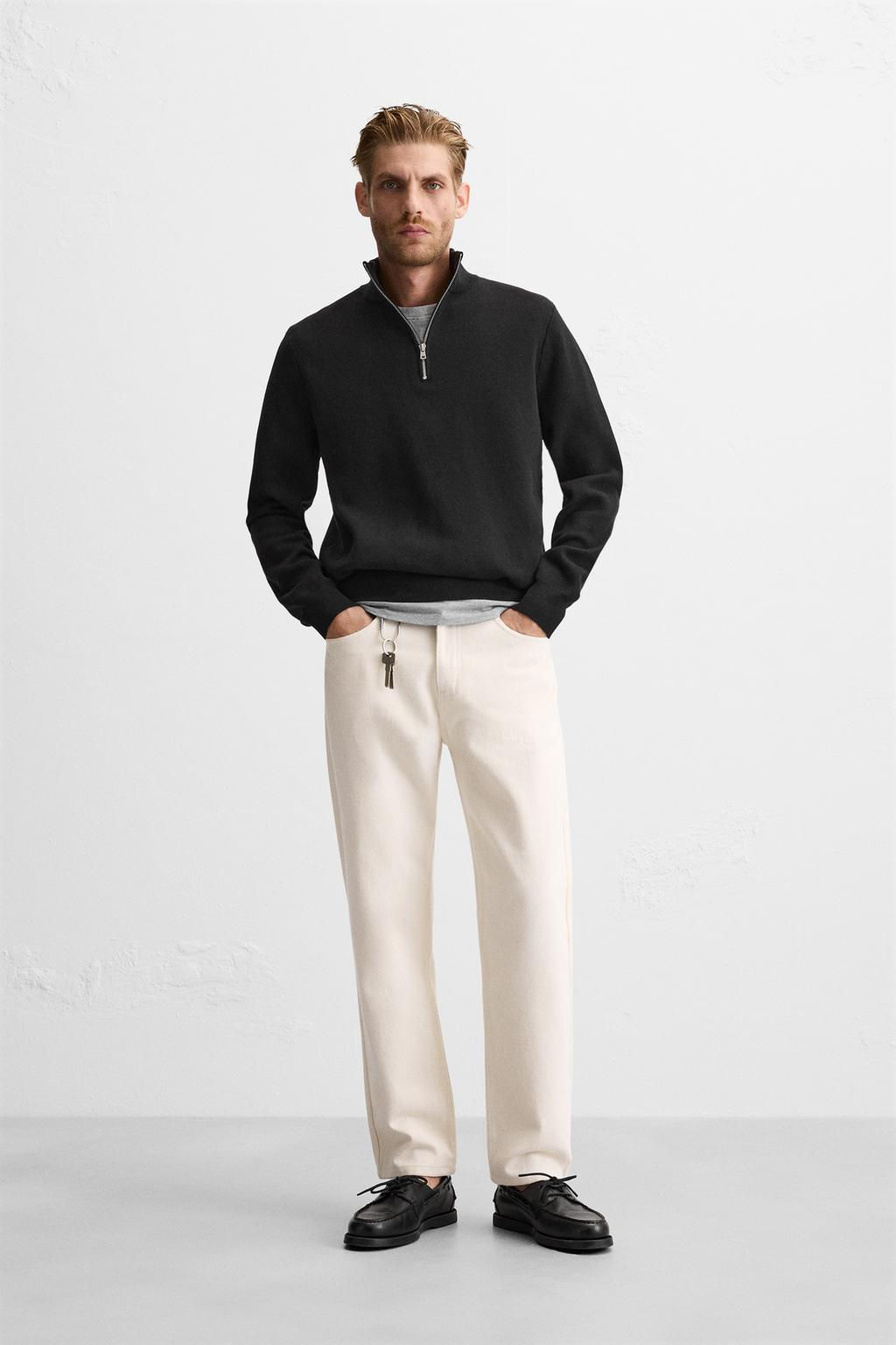 HIGH NECK QUARTER-ZIP SWEATER - Zara фото 9