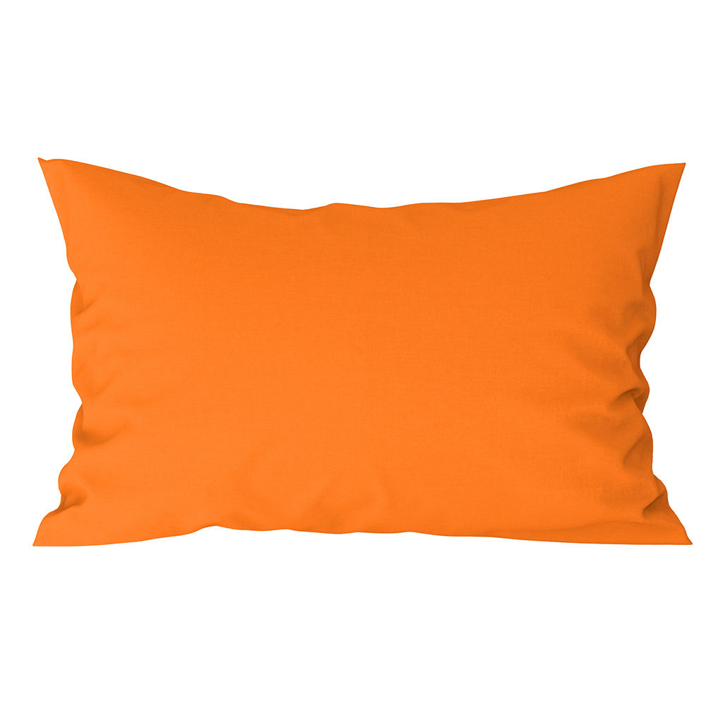 Наволочка 50х70см "Оранжевый", с клапаном-запахом, перакль 110г/м2, хлопок 100%, упаковка "классическая" пакет ПВД 14,5х23см, еврослот, "Домашняя мода" (Россия)
