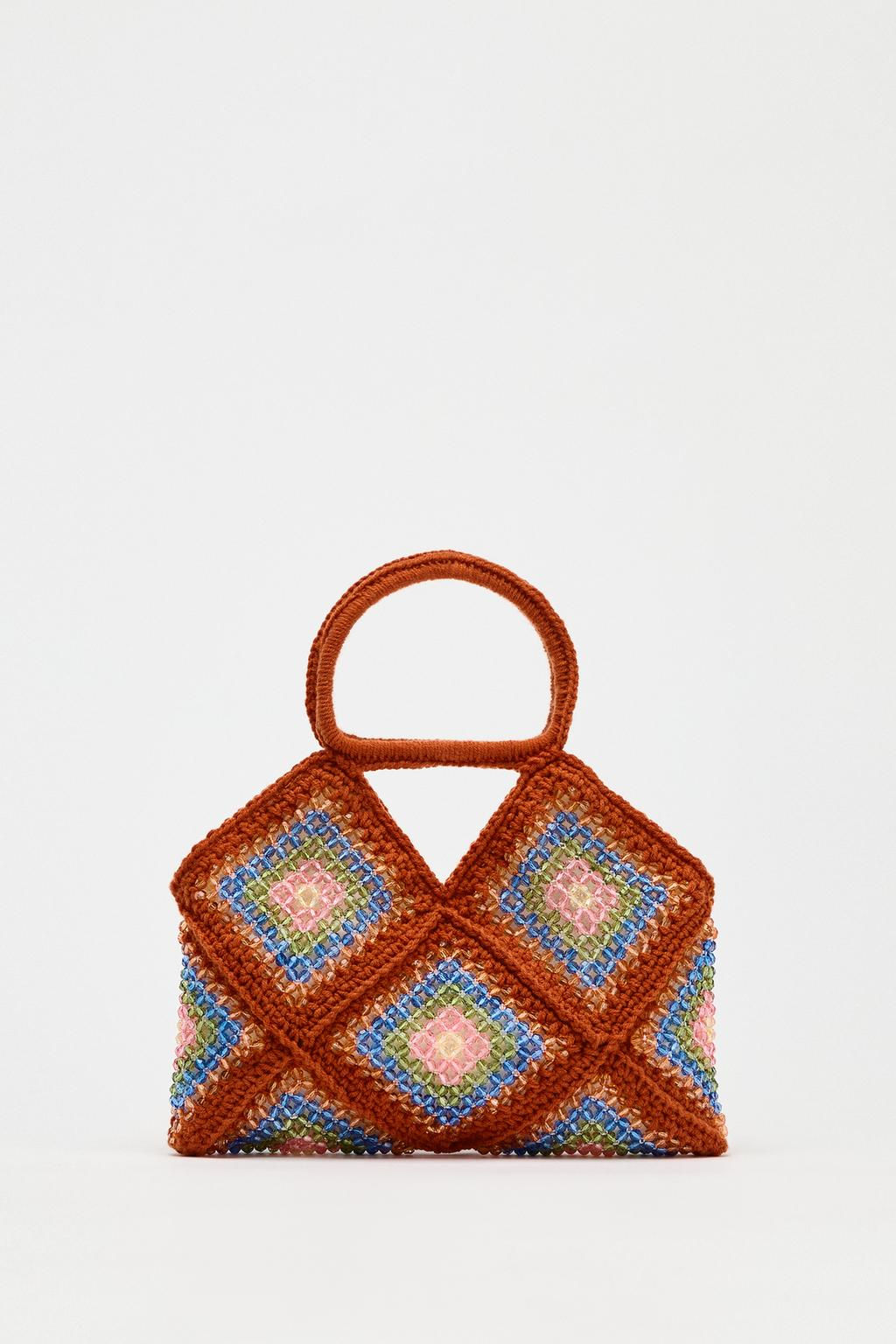 CROCHET MINI BUCKET BAG WITH BEADS - Zara фото 3