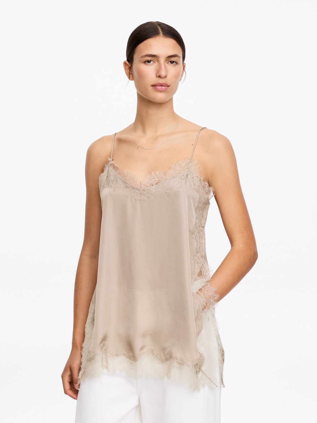 Top de tirantes con detalle de encaje - H&m фото 3