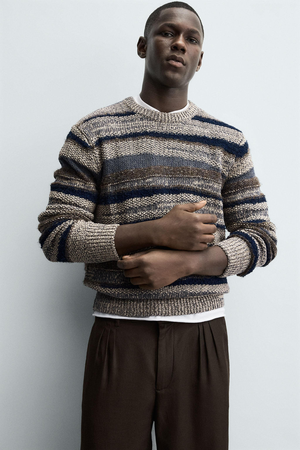 STRIPED JACQUARD SWEATER - Zara фото 5