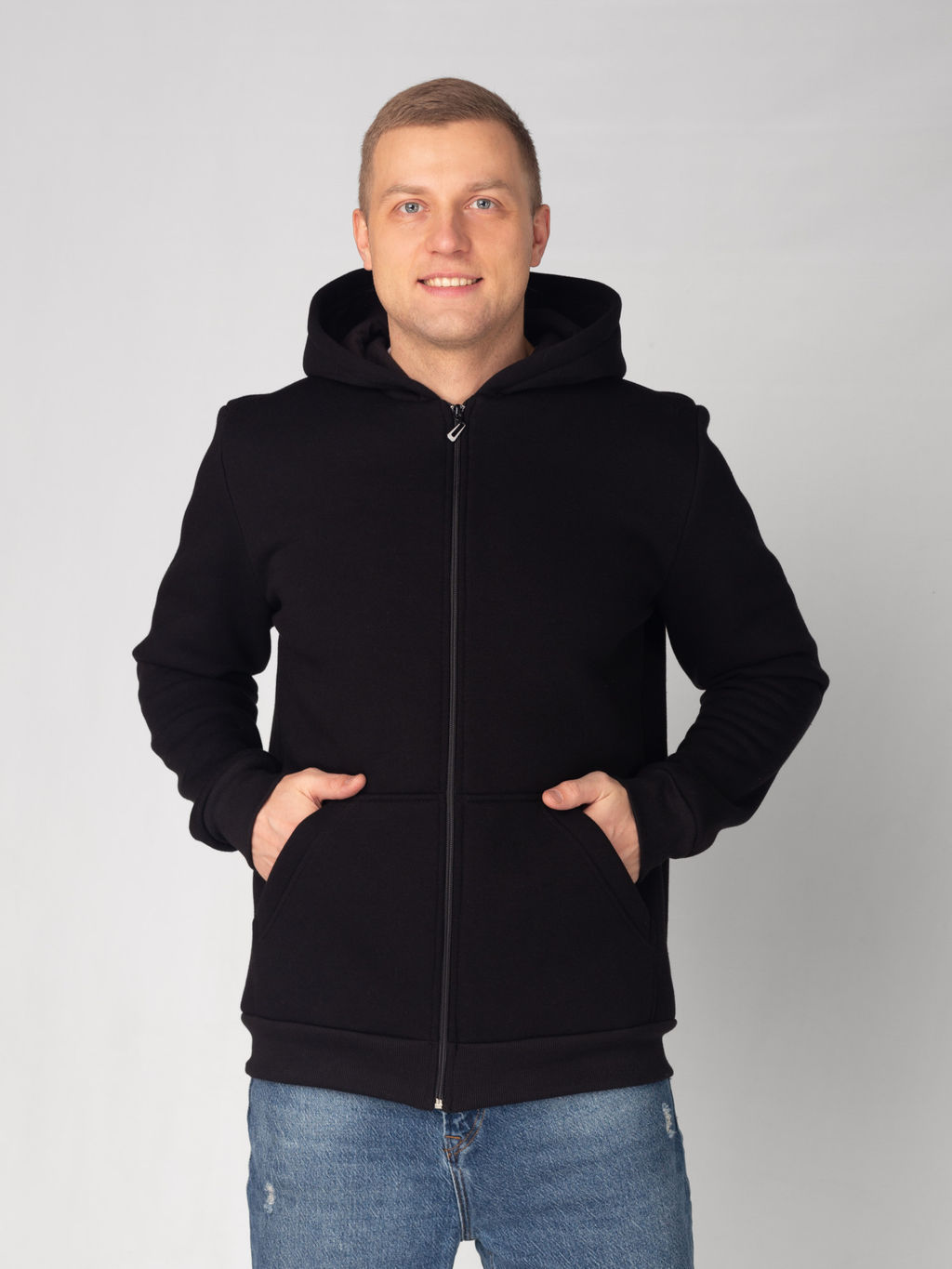 Толстовка мужская футер 3-х нитка начес пенье БАРС ЧЕРНЫЙ - Домтрик фото 7