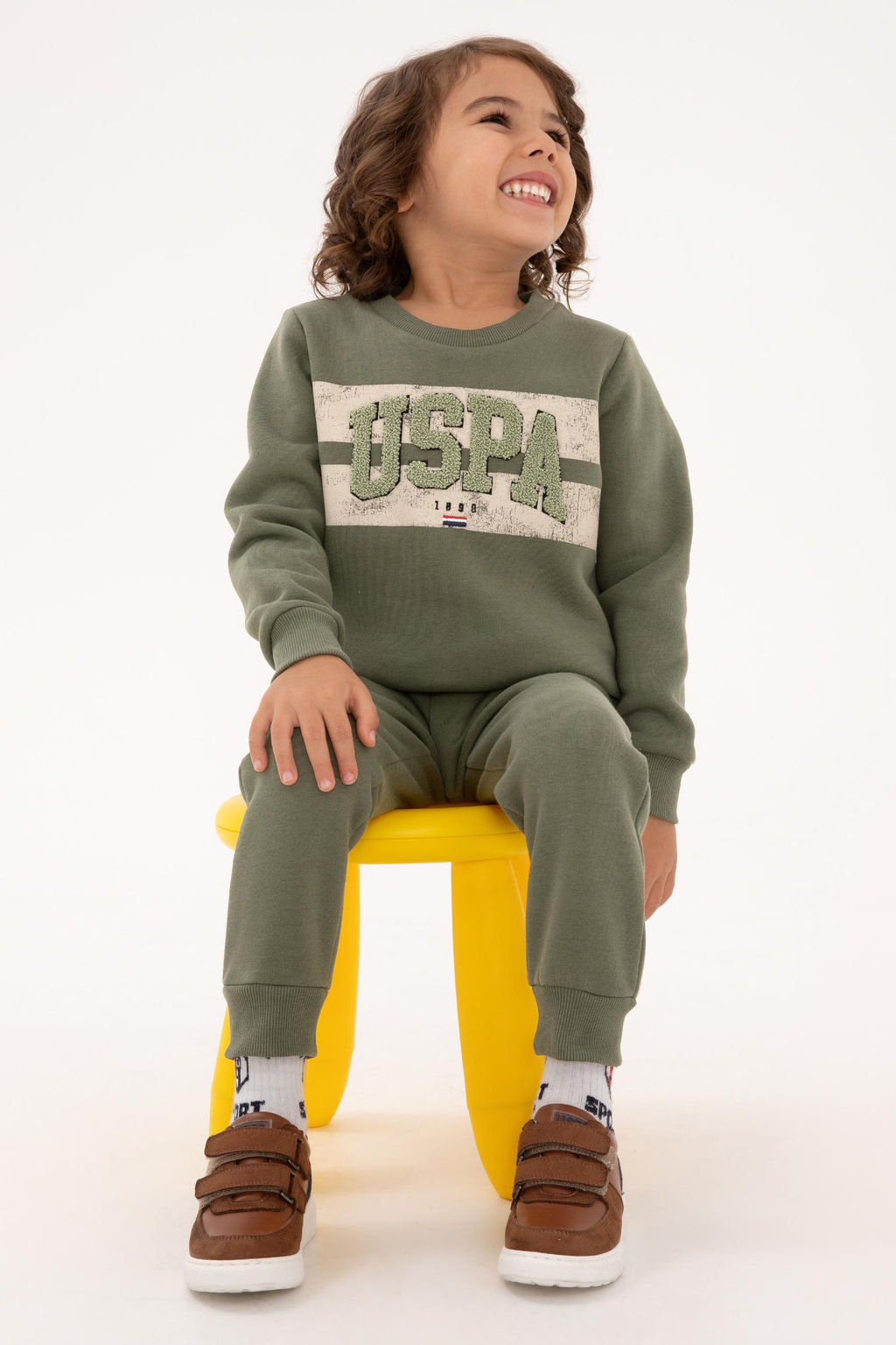 Erkek _ocuk Haki Pijama Tak_m_ Sepette S_rpriz _ndirim - U.s. polo assn фото 9