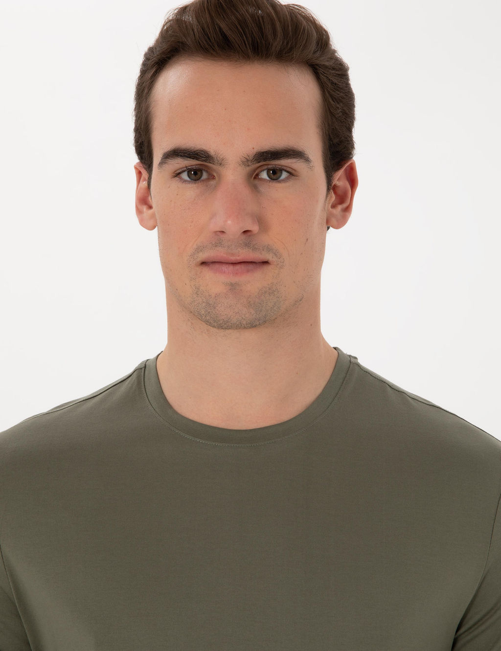 Haki Slim Fit Merserize Basic Ti__rt - Pierre cardin фото 9