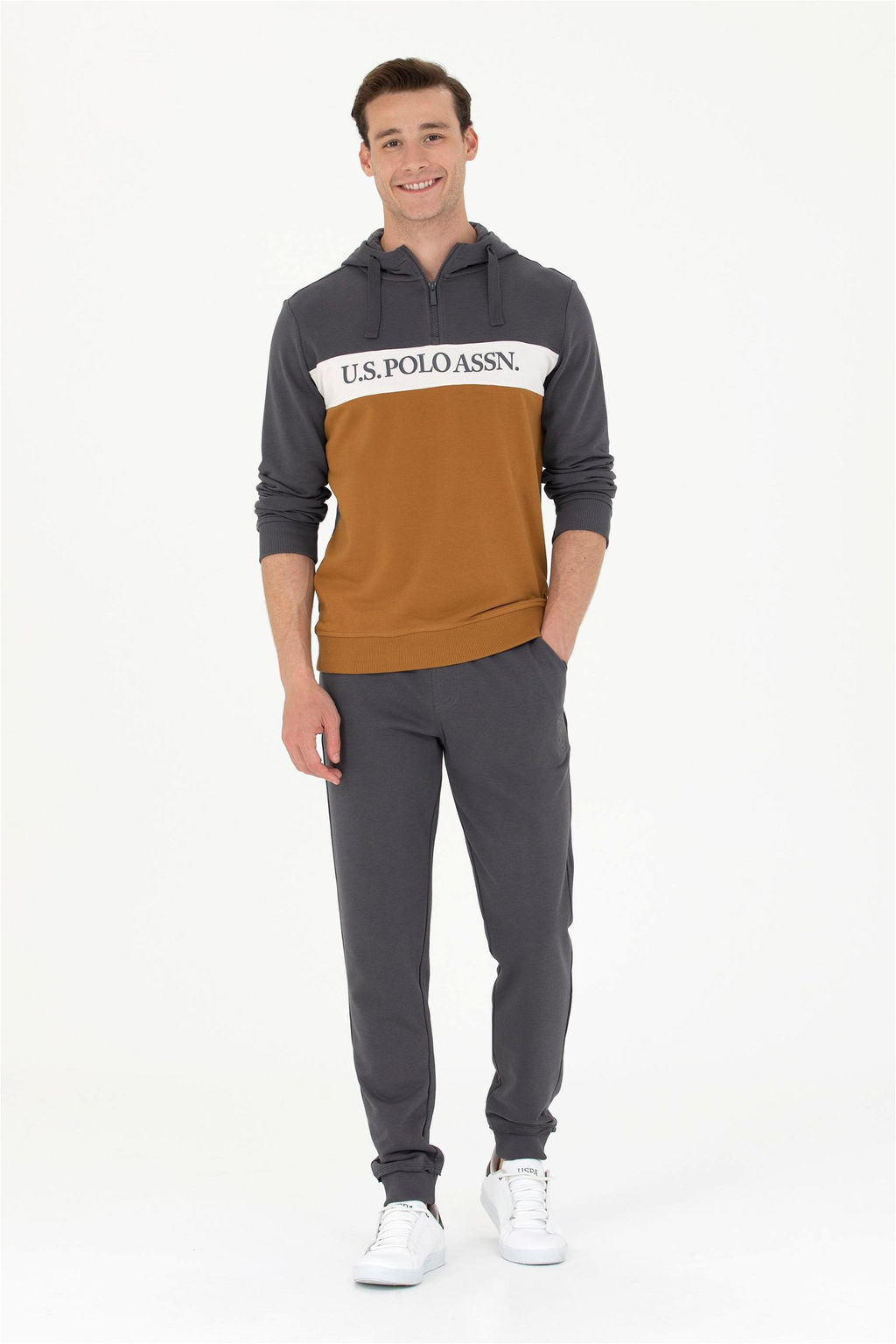 U. S. Polo Assn Мужской свитшот антрацитового цвета - U.s. polo assn фото 4