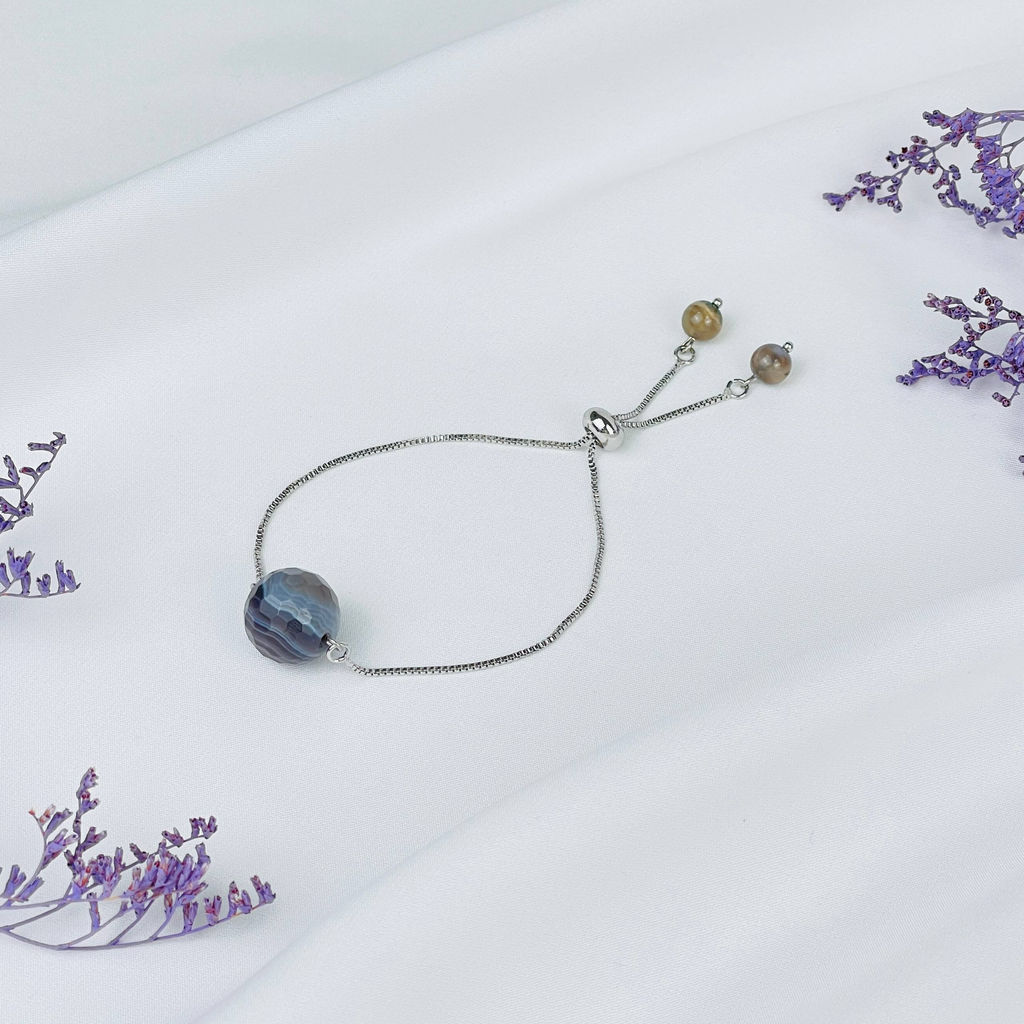 Браслет регулируемый с ботсванским Агатом