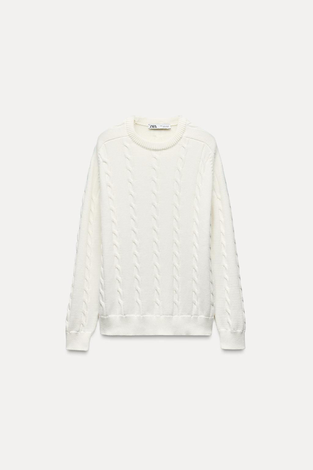 CABLE-KNIT SWEATER - Zara фото 4