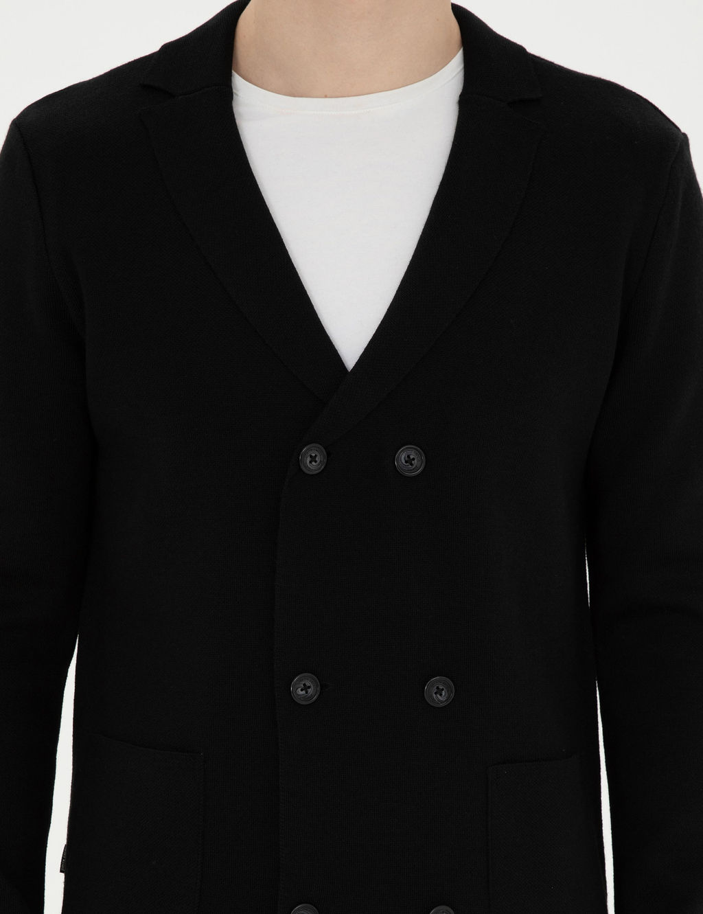 Кардиган Slim Fit черный из акрила
