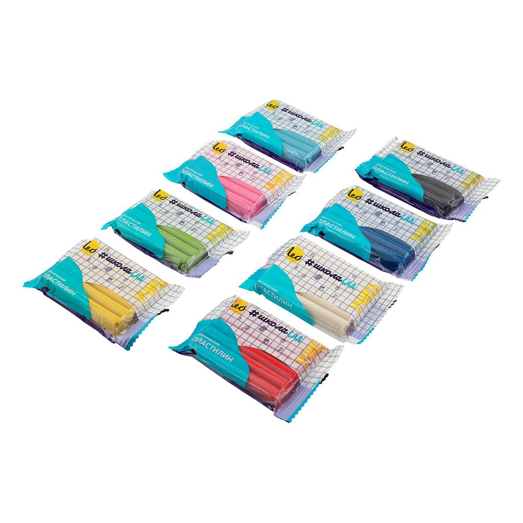 Лео ШколаСад Пластилин классический, группа 1 LMC-50 50 г ( в пакете ) 10 шт 1 цв. желтый/yellow  фото 6