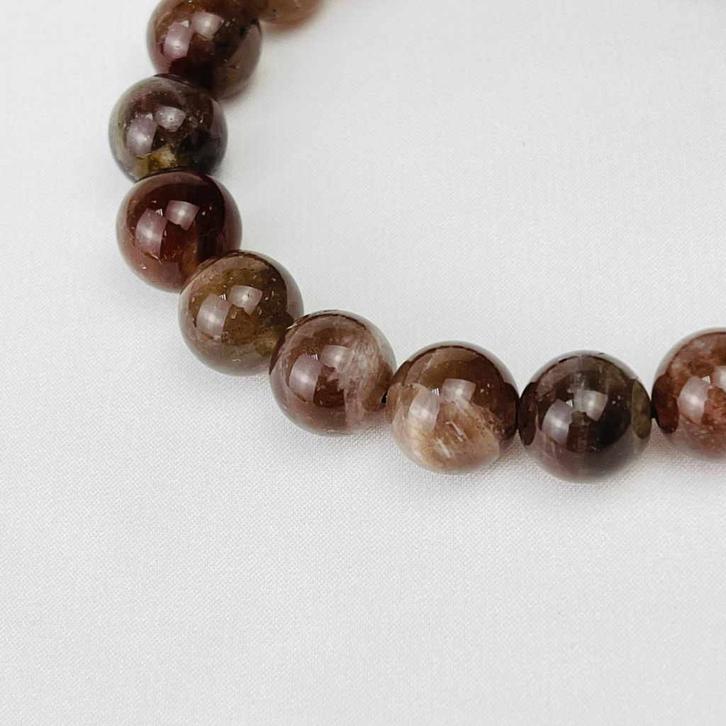 Браслет из Гелиолита (Солнечный камень) 18 см - Радуга самоцветов фото 2