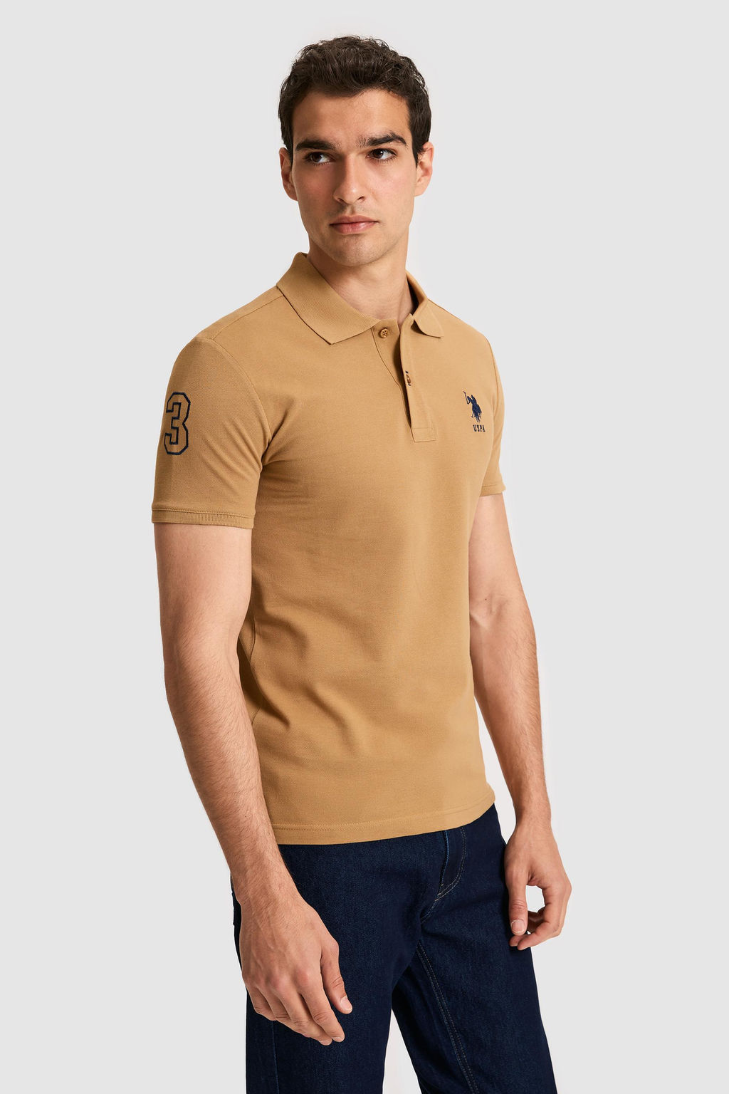 Erkek Slim Fit Polo Yaka Coconut Basic Ti__rt