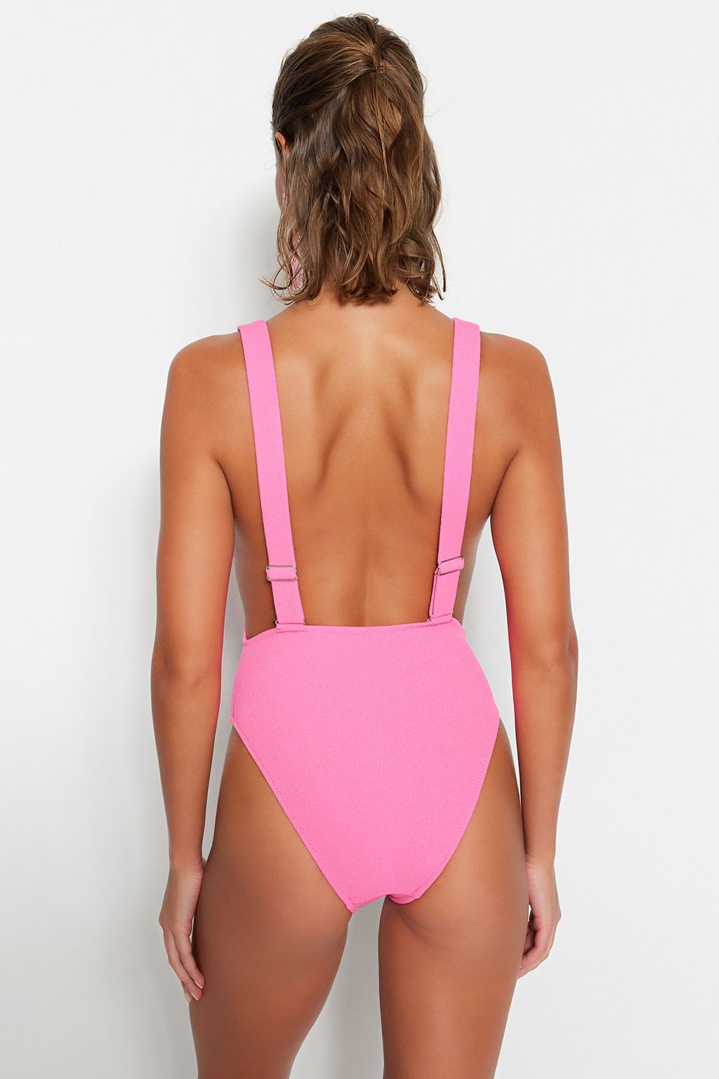 Pembe Yuvarlak Yaka Havlu Normal Paca Mayo TBESS23MA00269