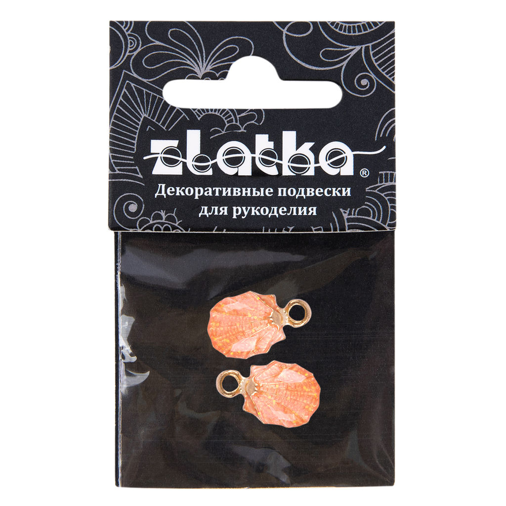 Zlatka Подвеска JCBH-07 ракушка 20 мм 5 х 2 шт №01 под золото  фото 3