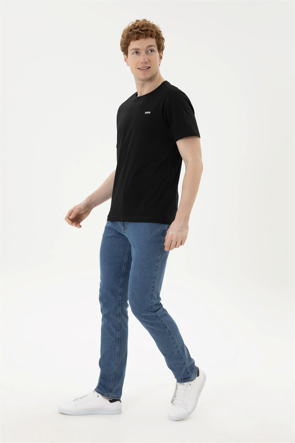 Мужская черная базовая футболка - U.s. polo assn фото 4