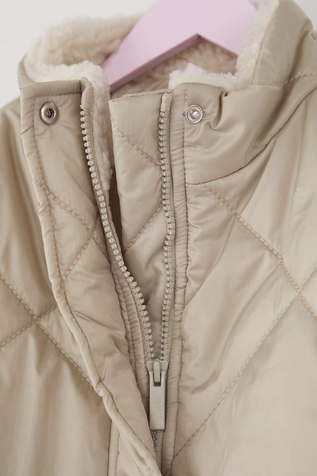 Tas Duz/Basic Dik Yaka Kal?n Kapitoneli Regular K?z Cocuk Mont TKDAW26MO00011 - Trendyolmilla фото 4