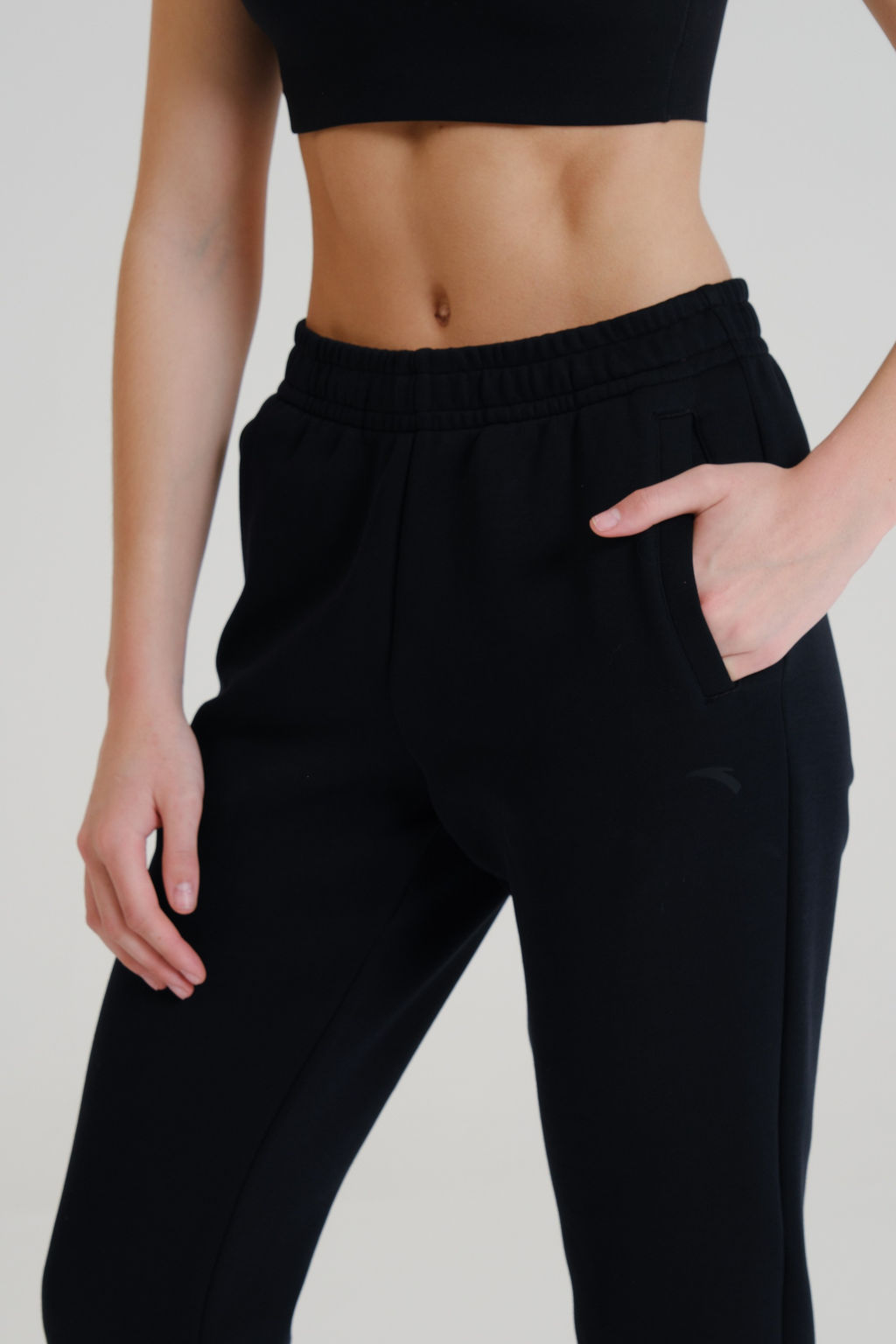 Брюки трикотажные удлиненные Черный - Anta фото 3