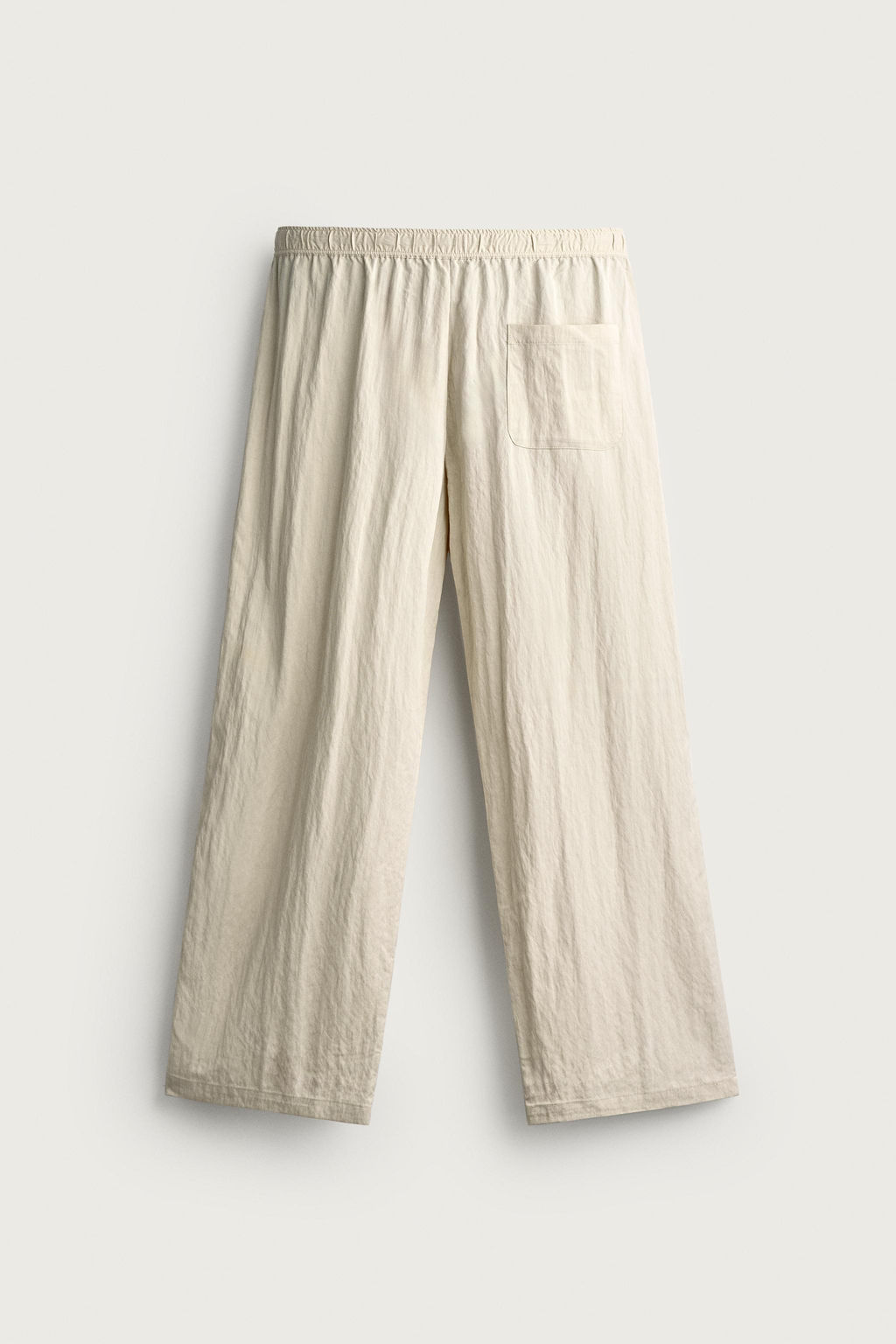 PANTAL?N T?CNICO RELAXED FIT EFECTO ARRUGADO / Beige - Zara фото 7