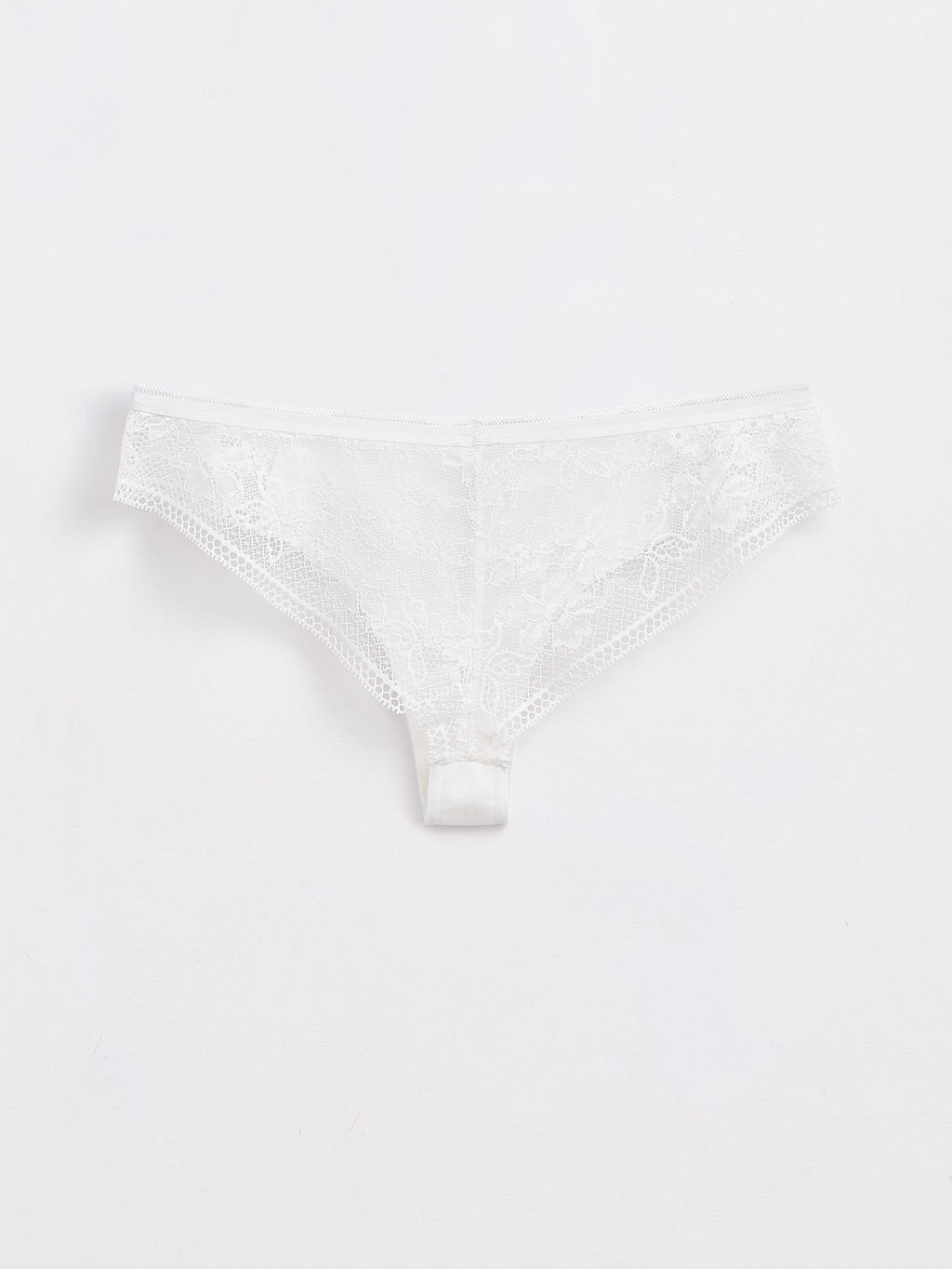 CONTE Трусы бразилиана из хлопка с кружевом LIGHT DAY LBR 1275 off-white - Conte elegant фото 2
