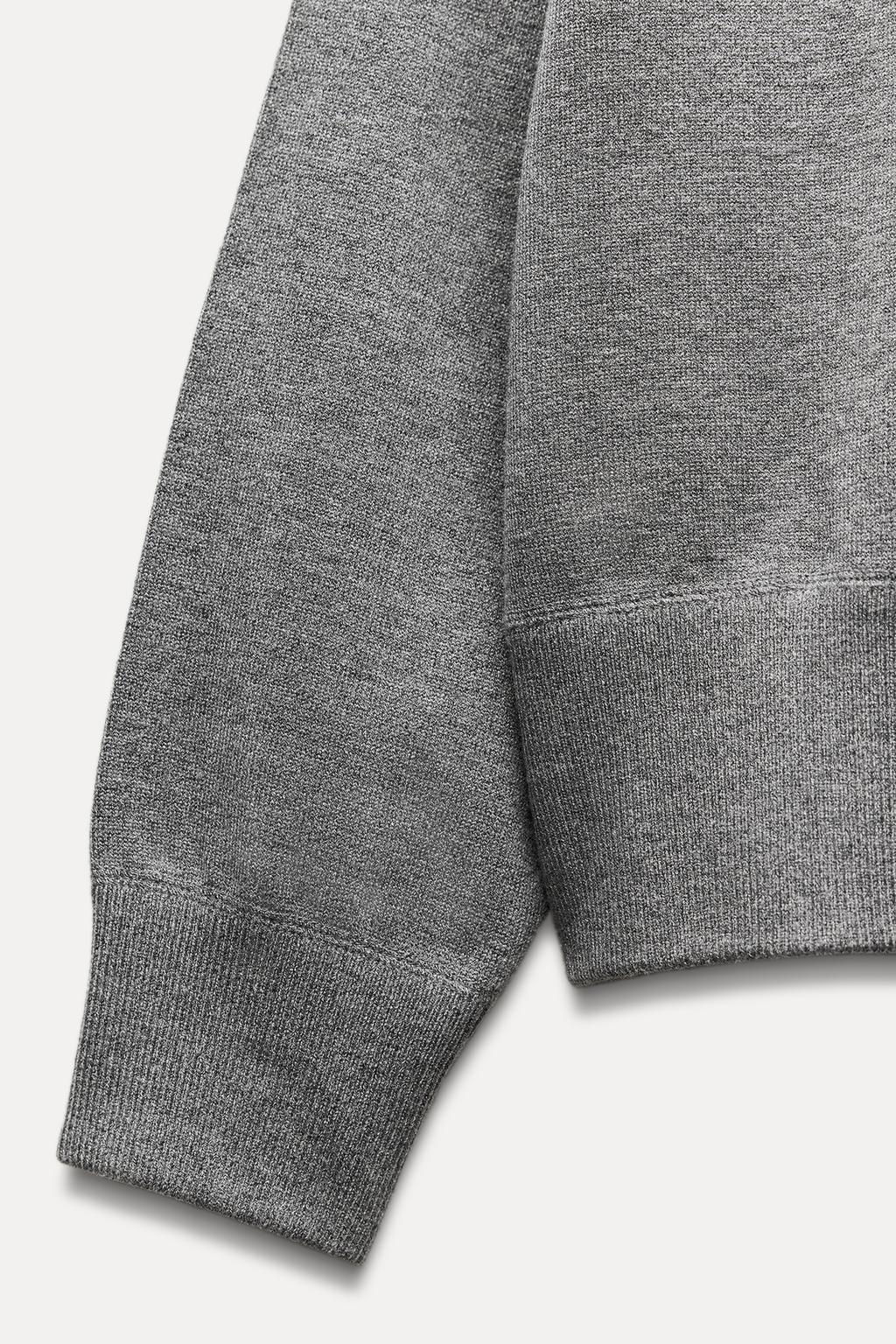 BASIC PLAIN KNIT SWEATSHIRT - Zara фото 30