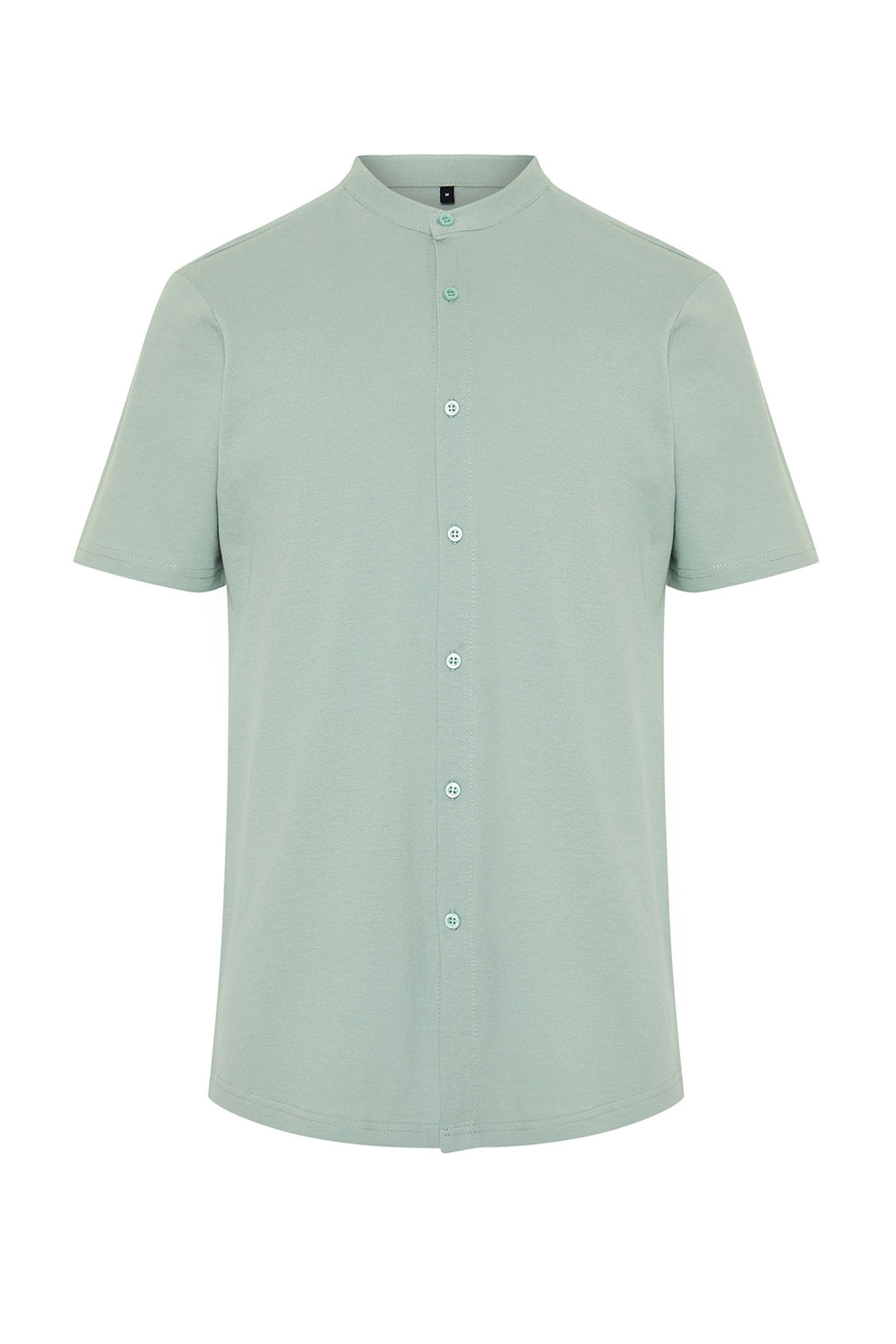 TRENDYOL MAN Siyah Slim Fit Hakim Yaka K?sa Kollu Orme Pike Yazl?k Gomlek TMNSS22GO0025 - Trendyolmilla фото 9