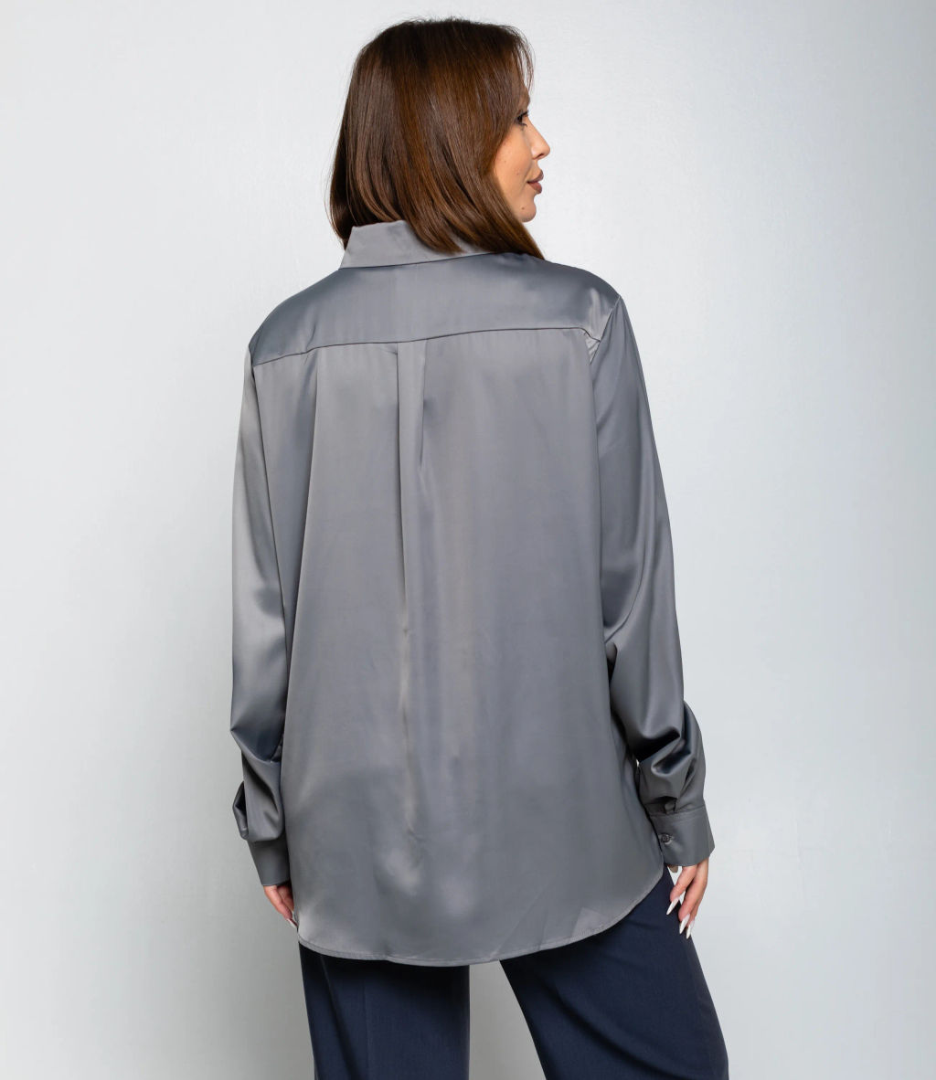 Рубашка #ОКТ085005, серый