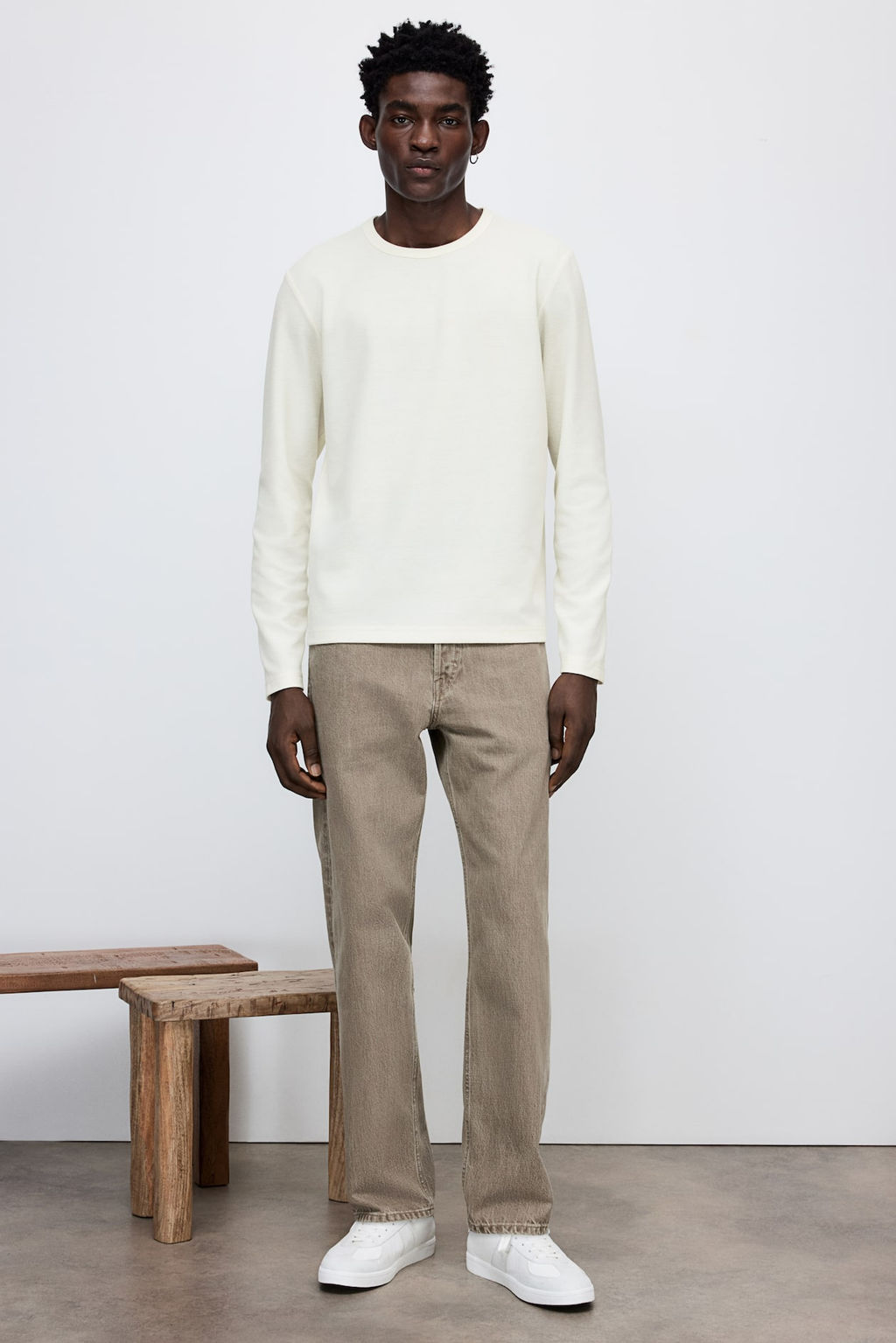 Camiseta gofrada de manga larga Regular Fit - H&m фото 3