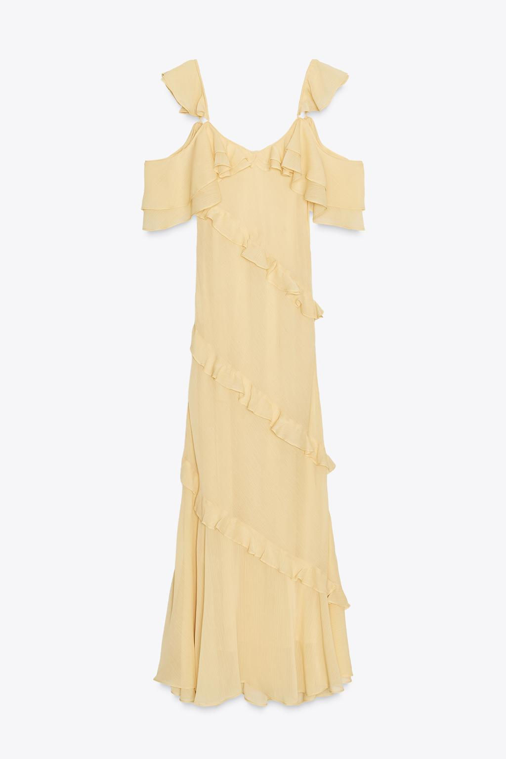 RUFFLED COMBINATION DRESS - Zara фото 5
