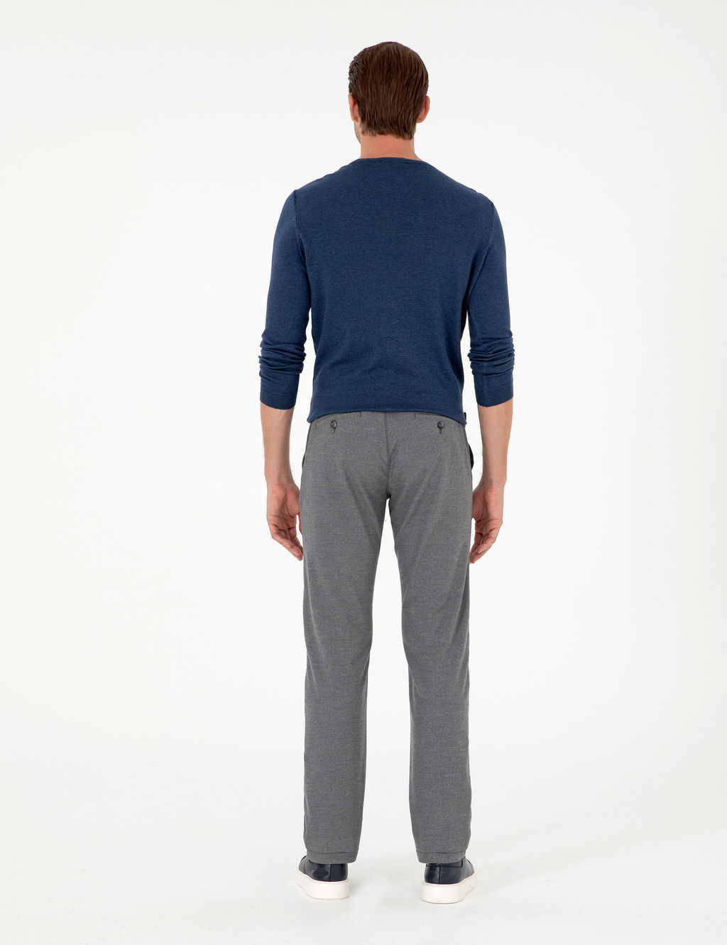 Gri Regular Fit Kanvas Pantolon