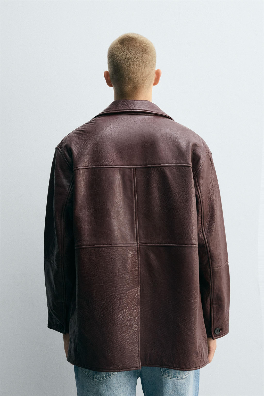 TEXTURED LEATHER JACKET - Zara фото 3