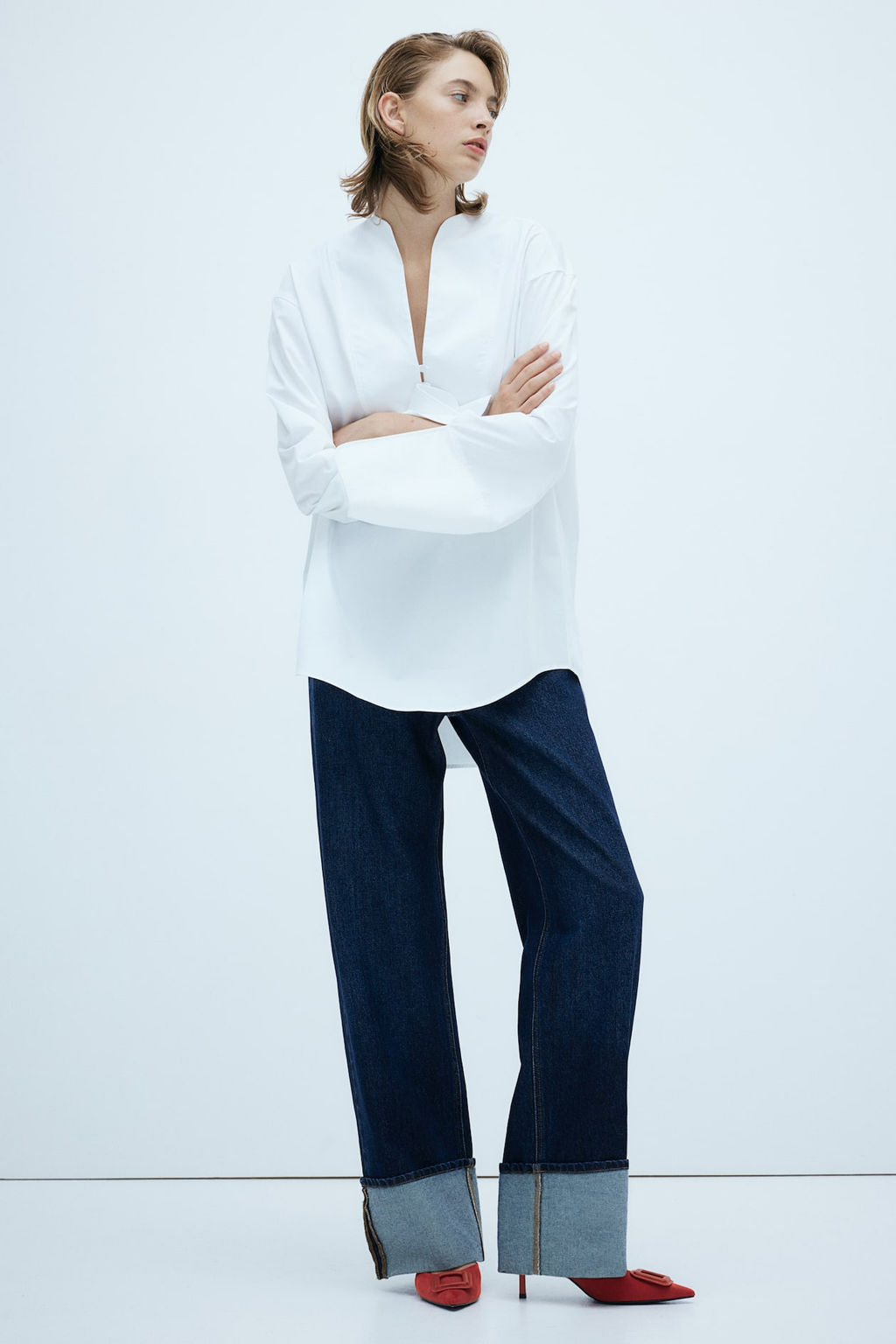 Vaquero recto con vuelta - H&m фото 3