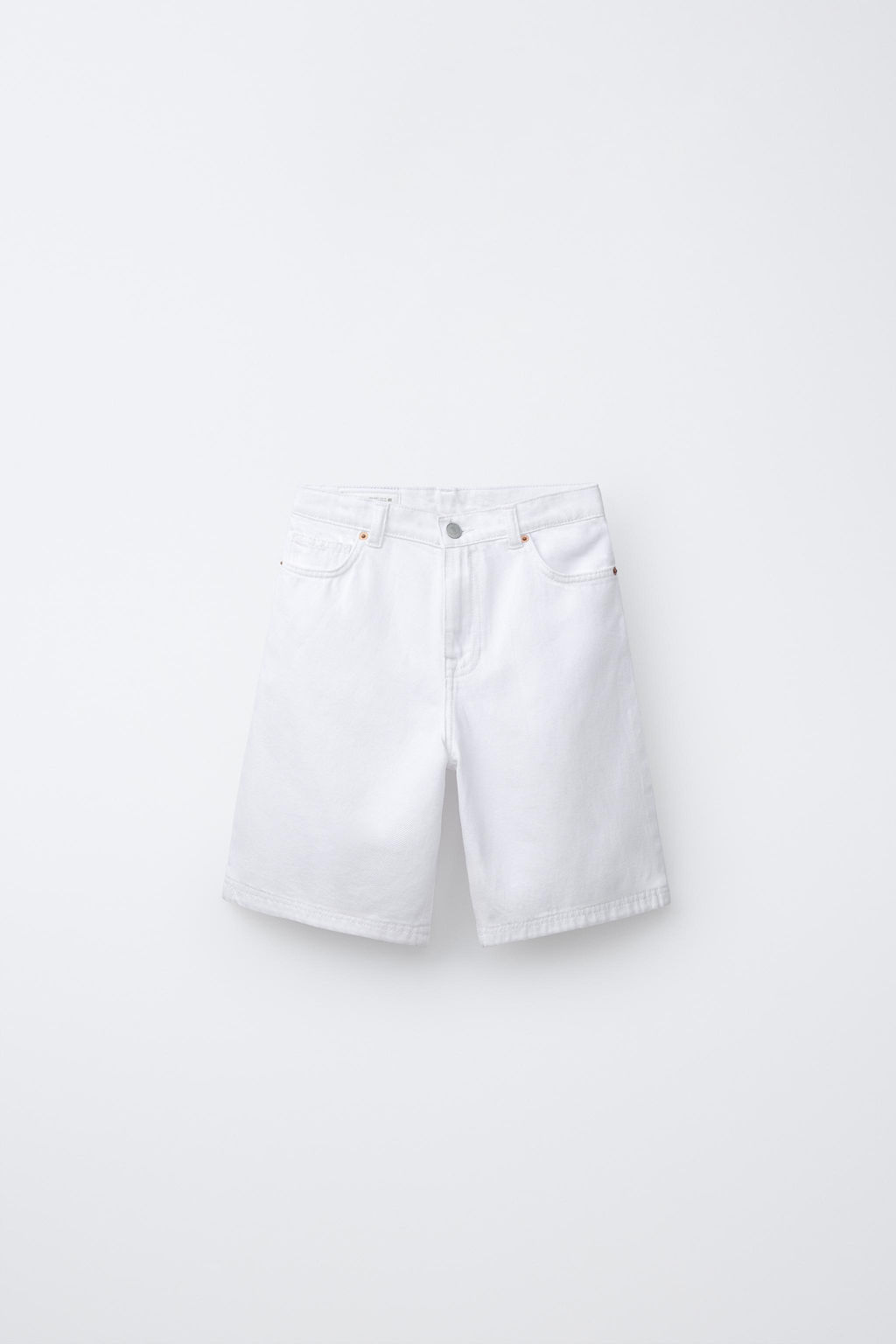 BERMUDA DENIM RELAXED BAGGY / Blanco roto