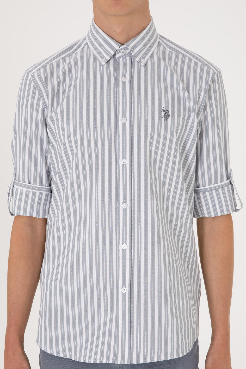 Erkek Gri Uzun Kollu G_mlek Sepette S_rpriz _ndirim - U.s. polo assn фото 6