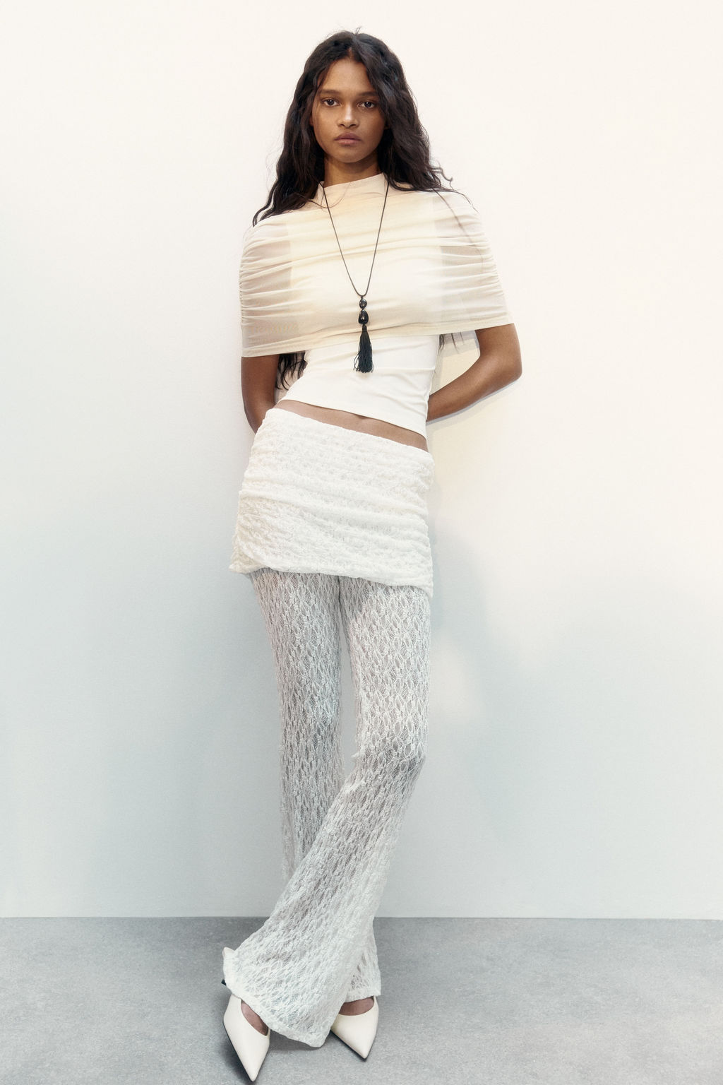 Top de punto con detalle efecto capa - H&m фото 3