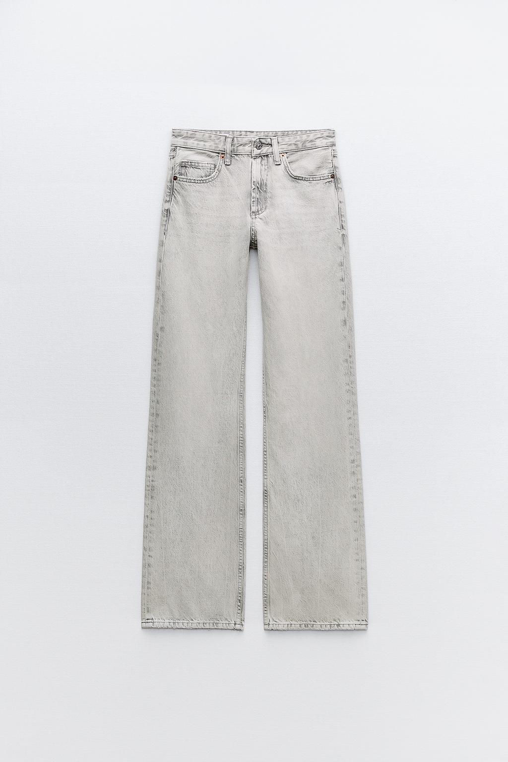 TRF WIDE-LEG MID-RISE FULL LENGTH JEANS - Zara фото 24