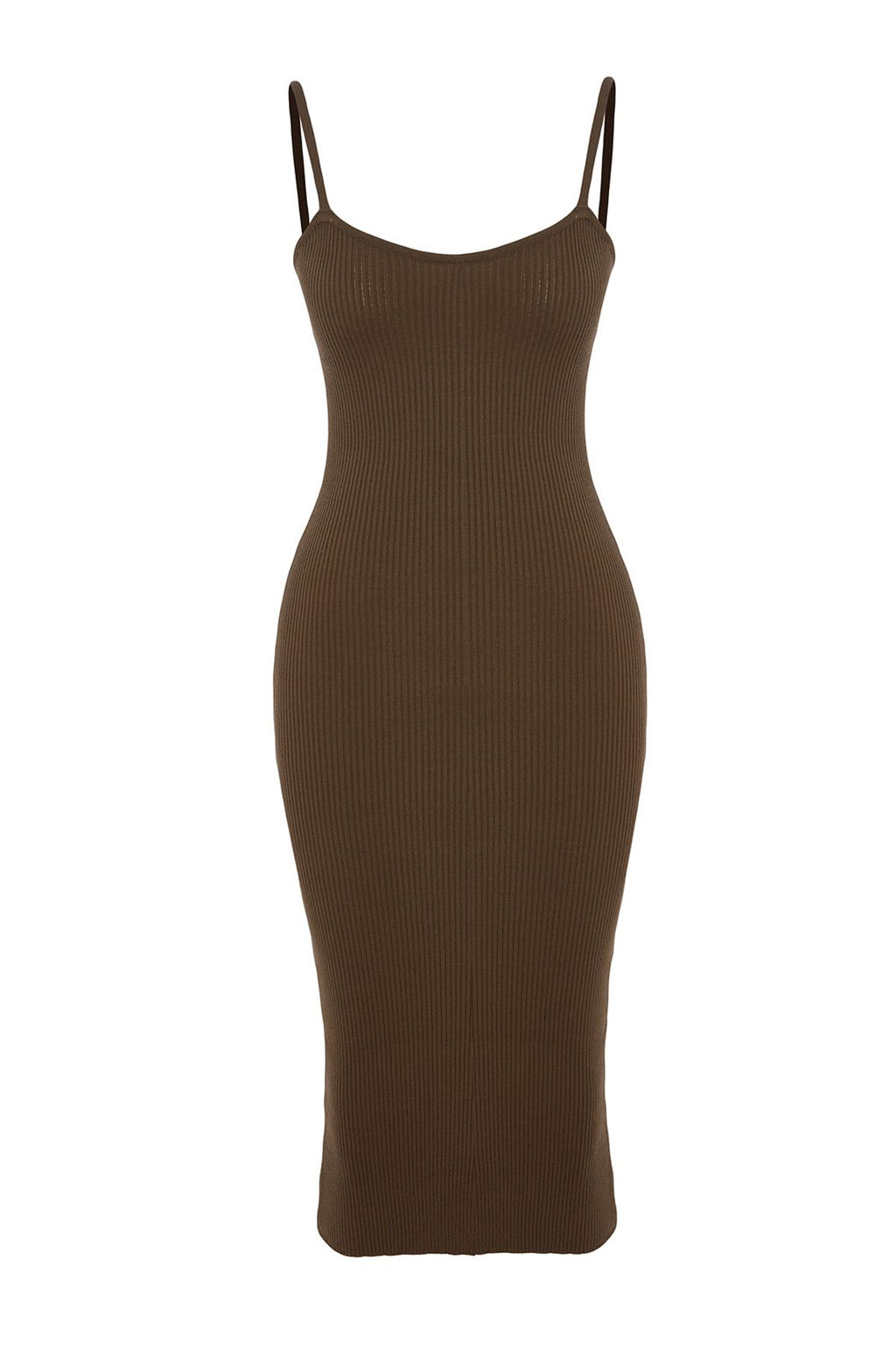 TRENDYOLMILLA Pembe Vucuda Oturan Midi Triko H?rka Elbise Tak?m TWOSS21EL0208 фото 53