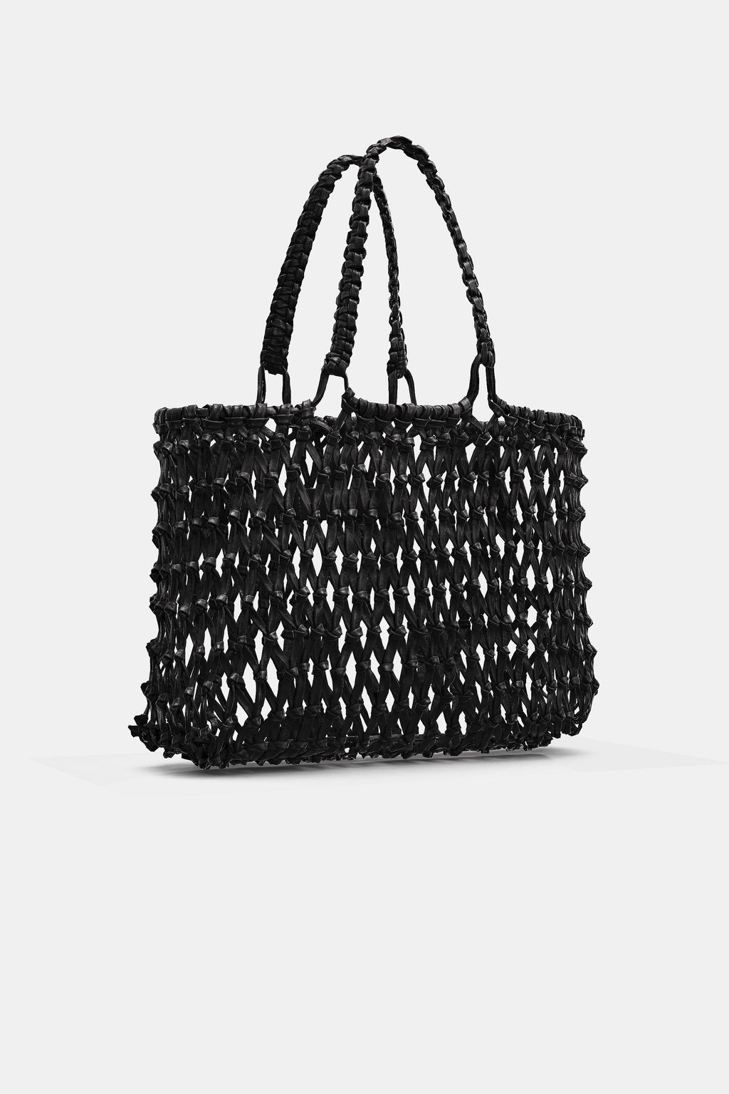 LIMITED EDITION LEATHER BRAIDED MAXI SHOPPER - Zara фото 7