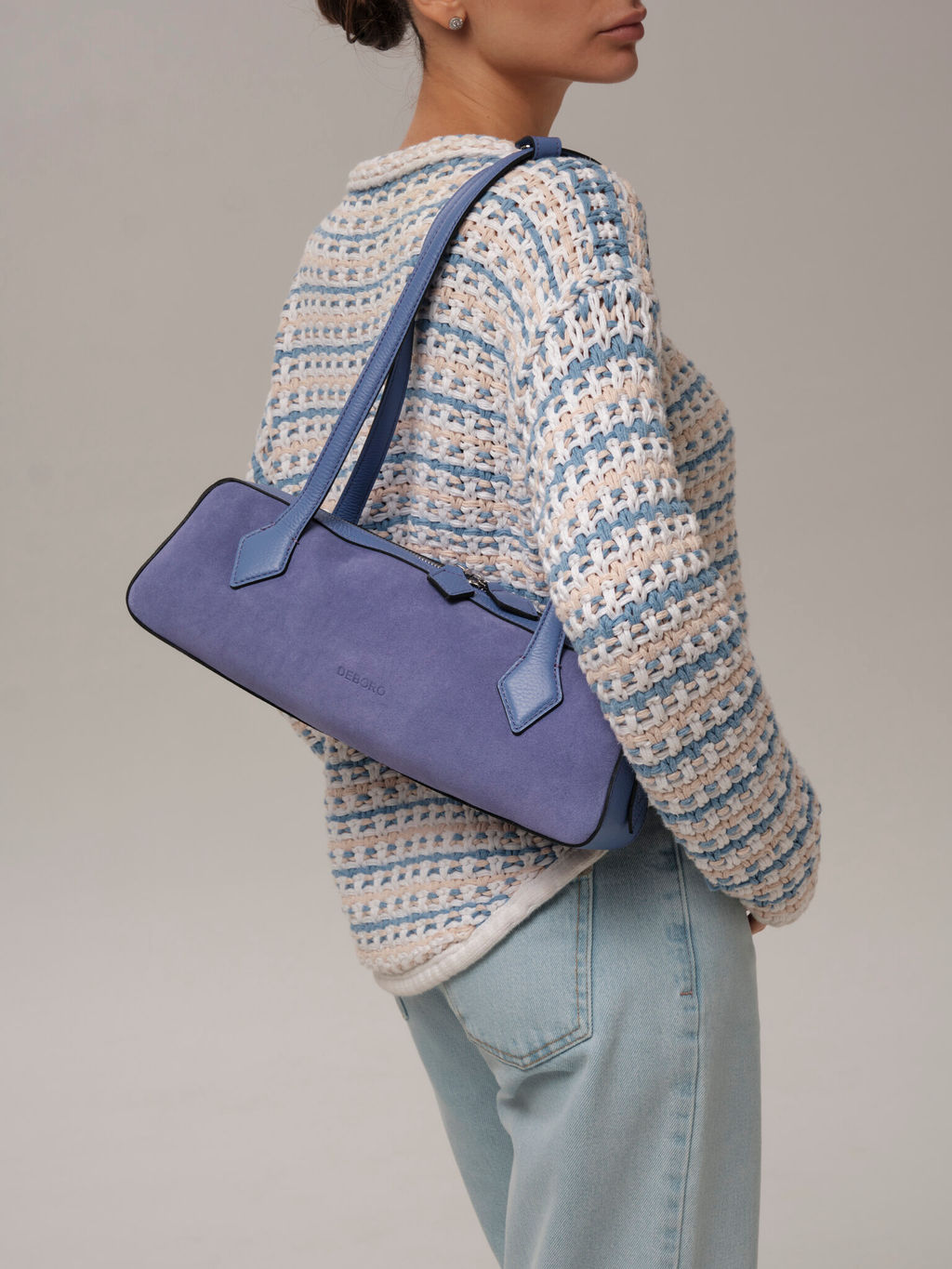 Сумка женская багет Deboro 31129 сиреневый закат