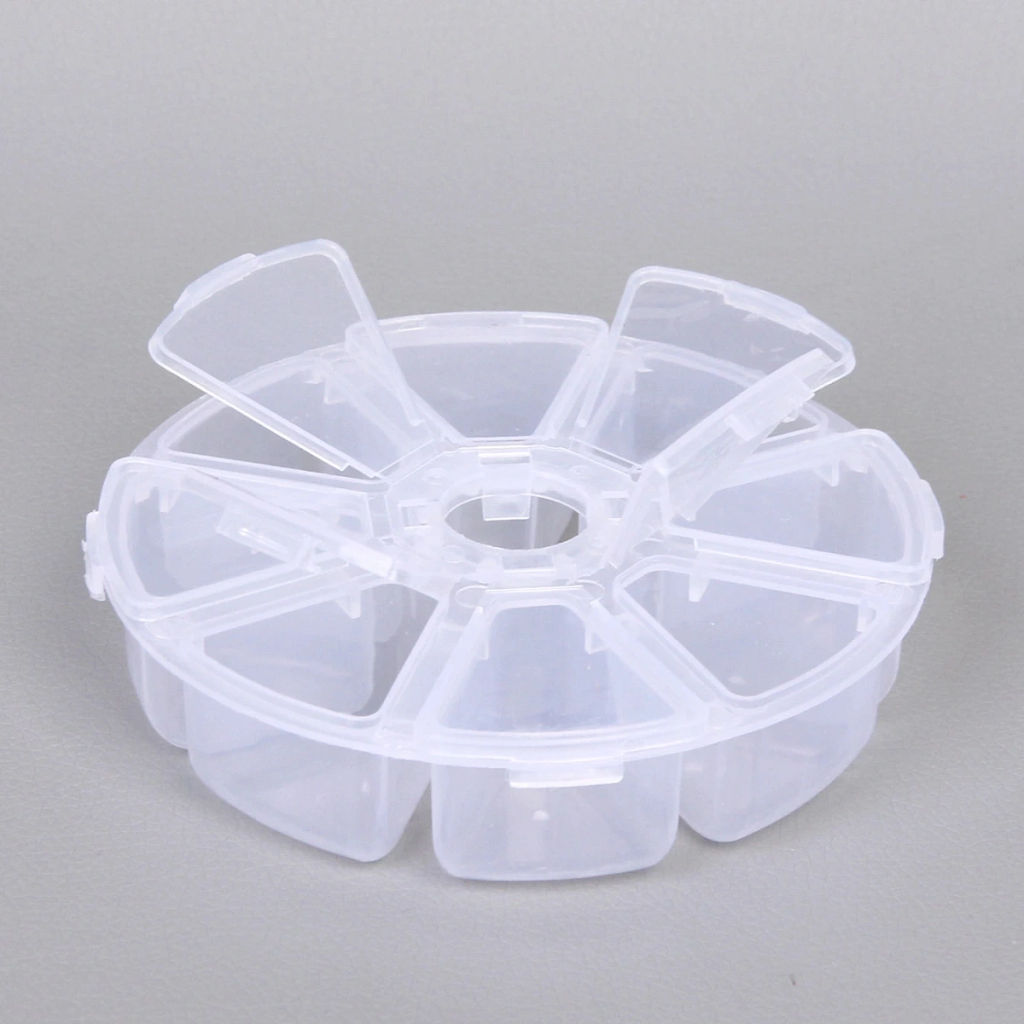 Цена за 10 шт. Органайзер для хранения мелочей, 8 ячеек "ИДЕЯДОМА", прозрачный, 10,5*3см (наклейка Селфи)