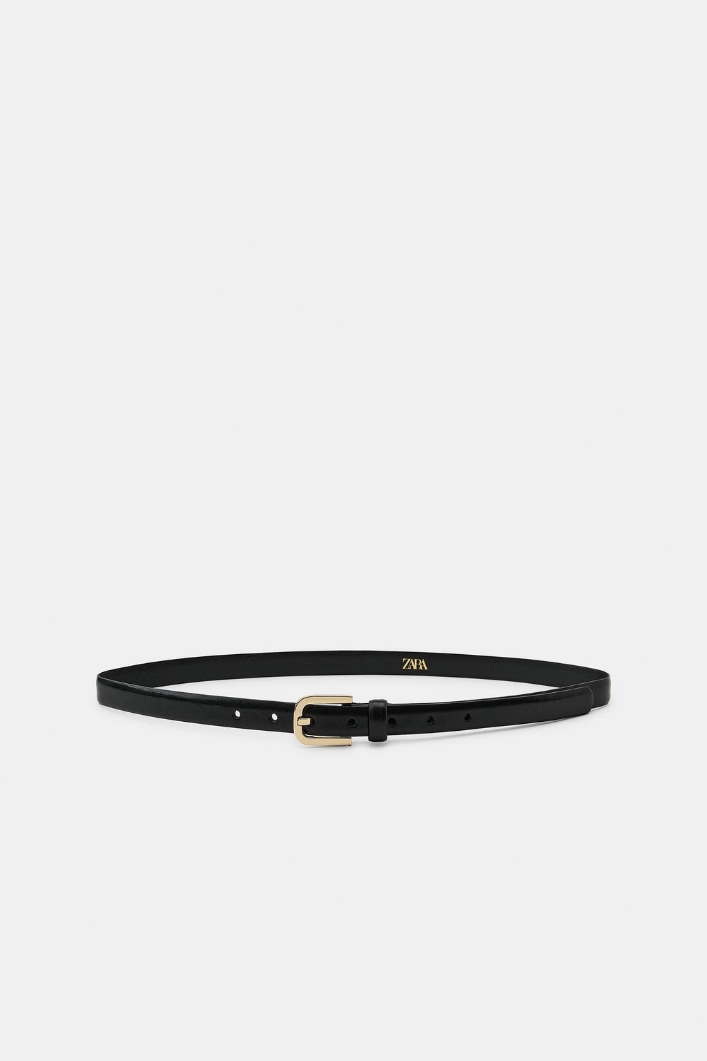 100% LEATHER BELT WITH METAL BUCKLE - Zara фото 7