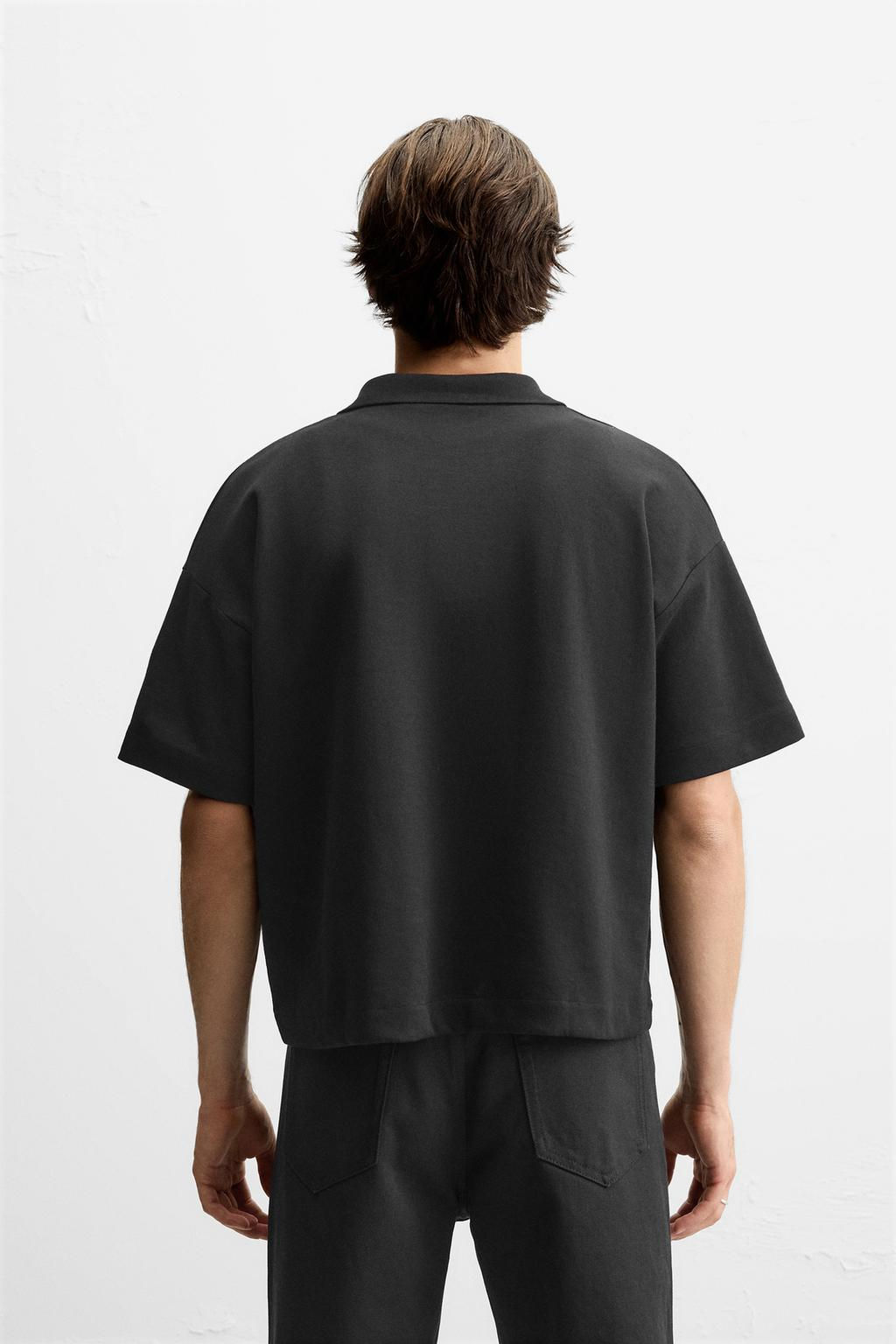 REGULAR FIT INTERLOCK POLO SHIRT - Zara фото 11