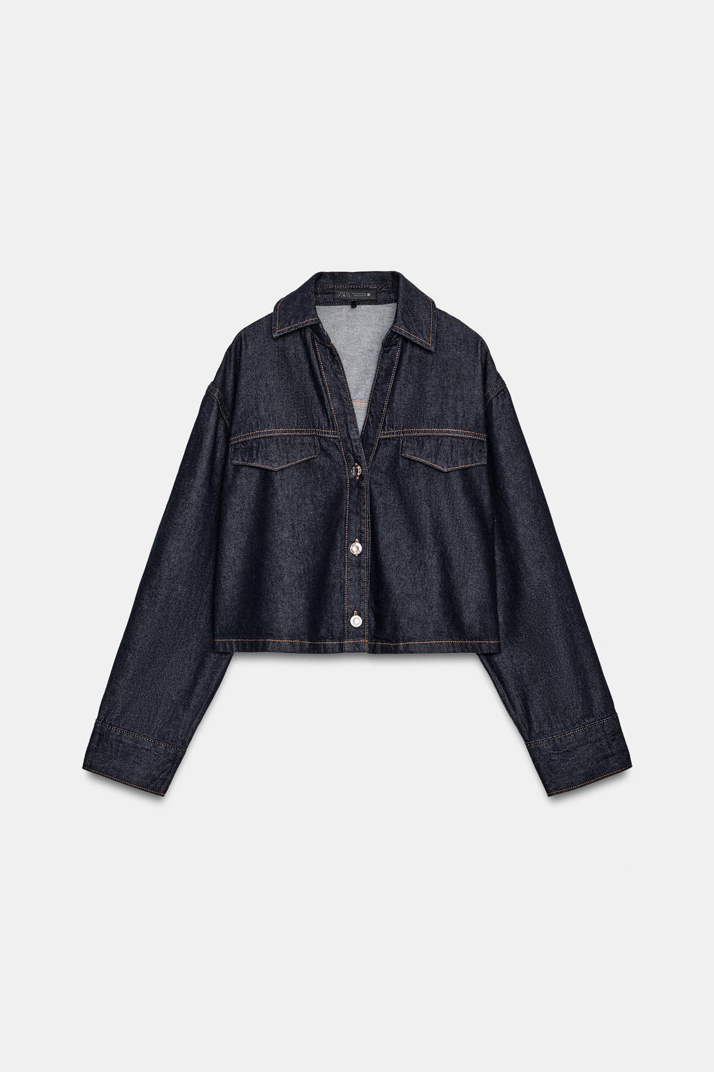 Z1975 DENIM SHIRT WITH FLAPS - Zara фото 6