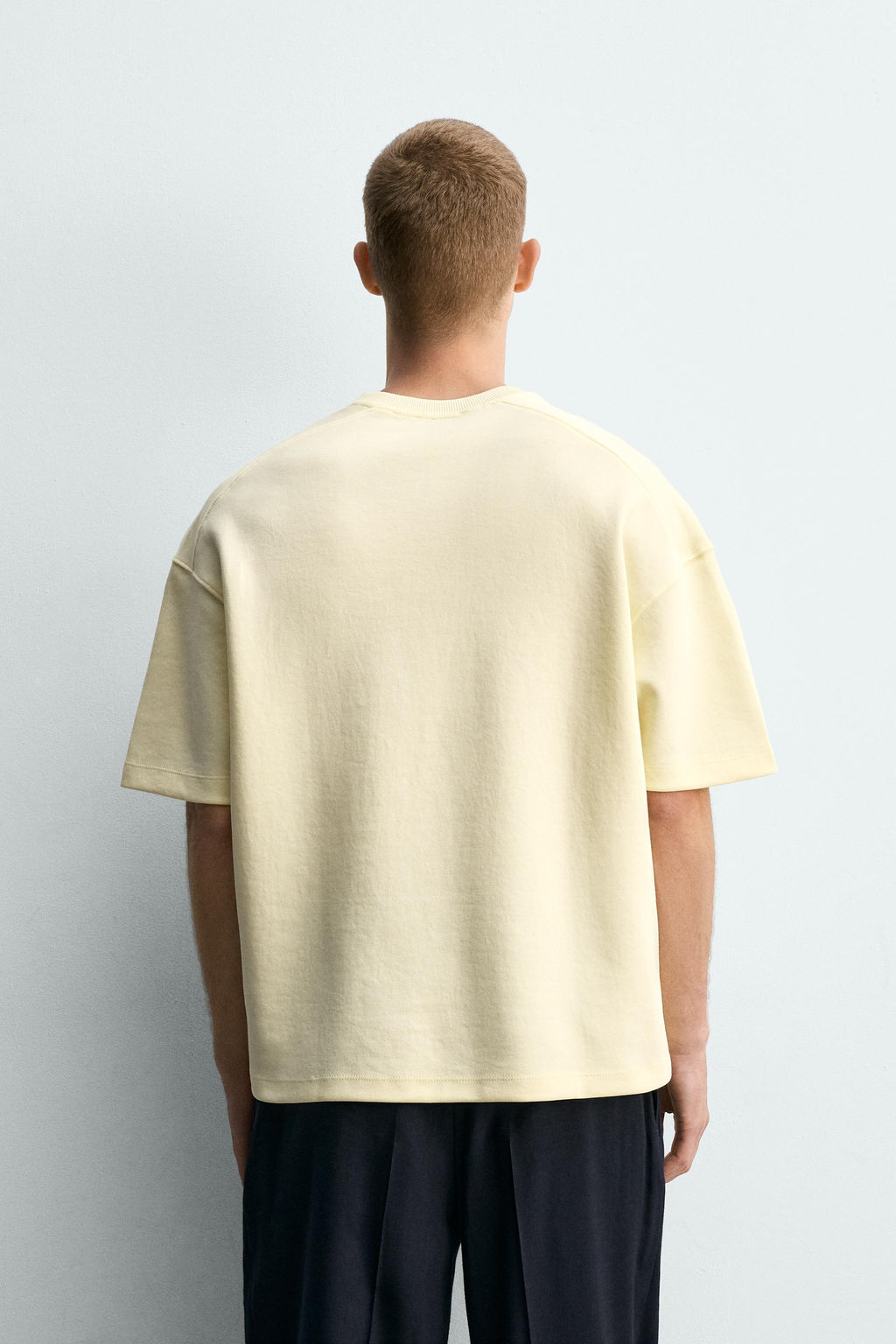 SUDADERA RELAXED FIT INTERLOCK / Amarillo claro - Zara фото 3
