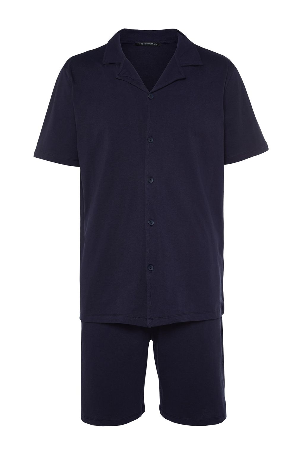 TRENDYOL MAN Lacivert Unisex Regular Fit Apas Yaka Sortlu Pijama Tak?m? TMNSS23PT00007 - Trendyolmilla фото 10