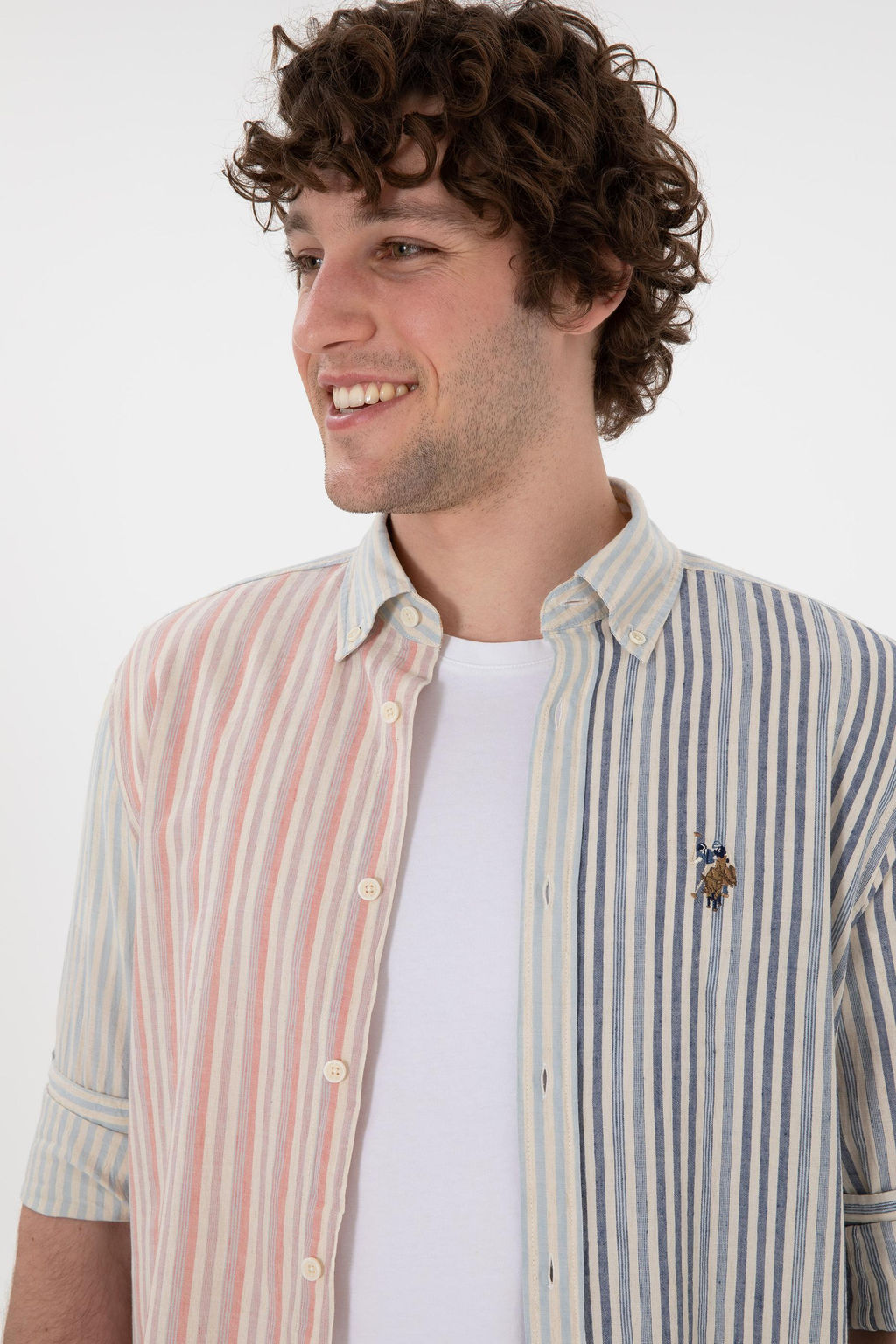 Erkek A__k Mavi Uzun Kollu G_mlek Sepette S_rpriz _ndirim - U.s. polo assn фото 2