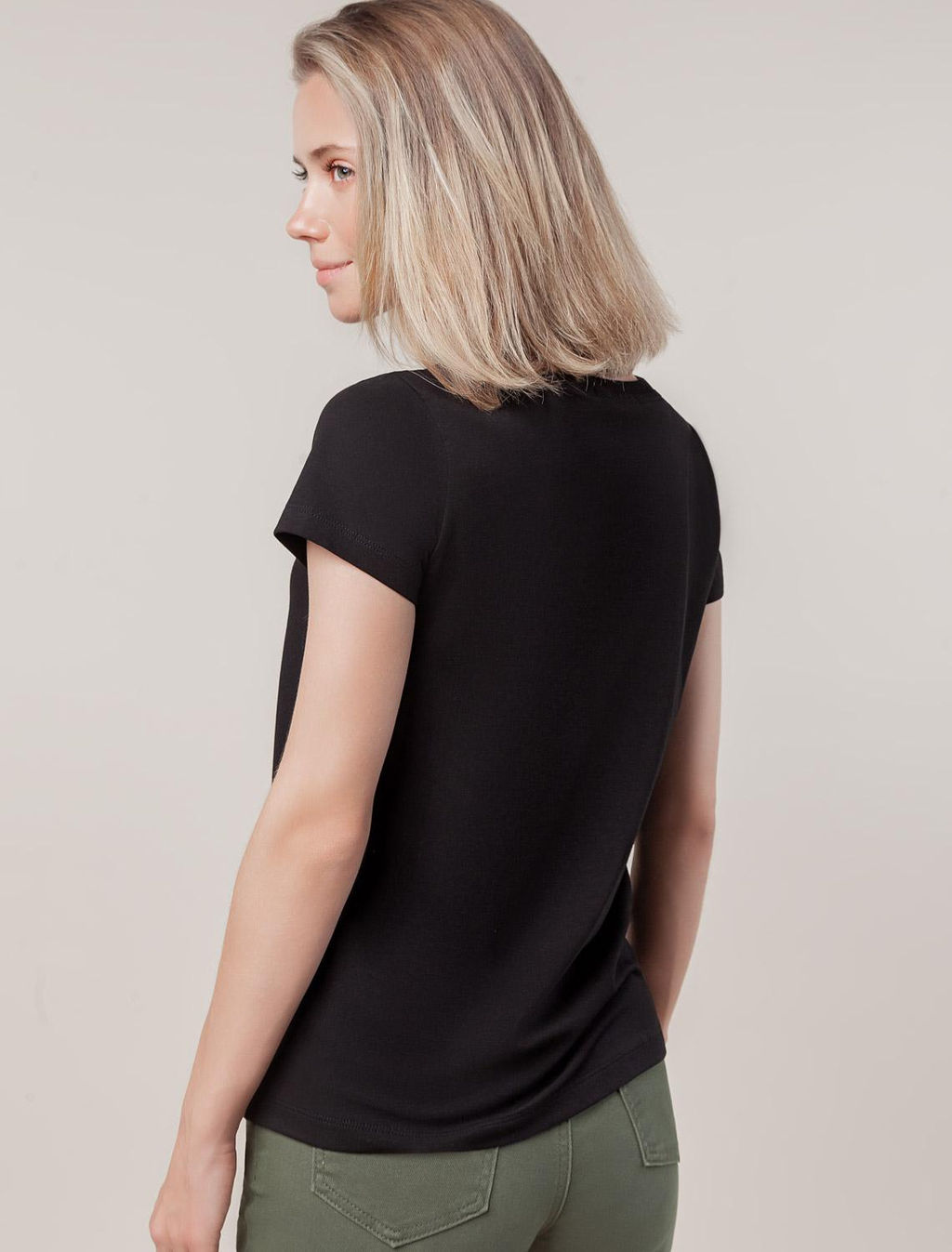 VILATTE / Футболка из премиального хлопка с эластаном  фото 3