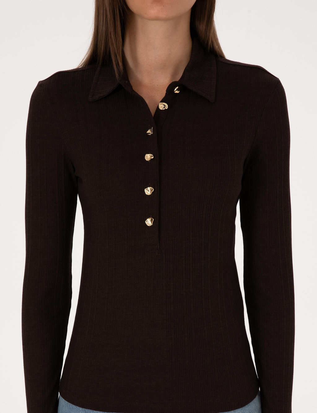 Kahverengi Slim Fit _rme Bluz - Pierre cardin фото 6
