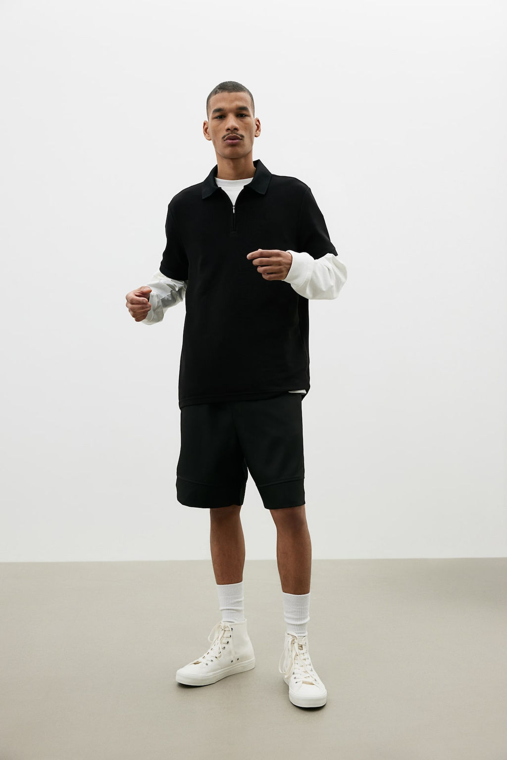 Polo con media cremallera Slim Fit - H&m фото 2