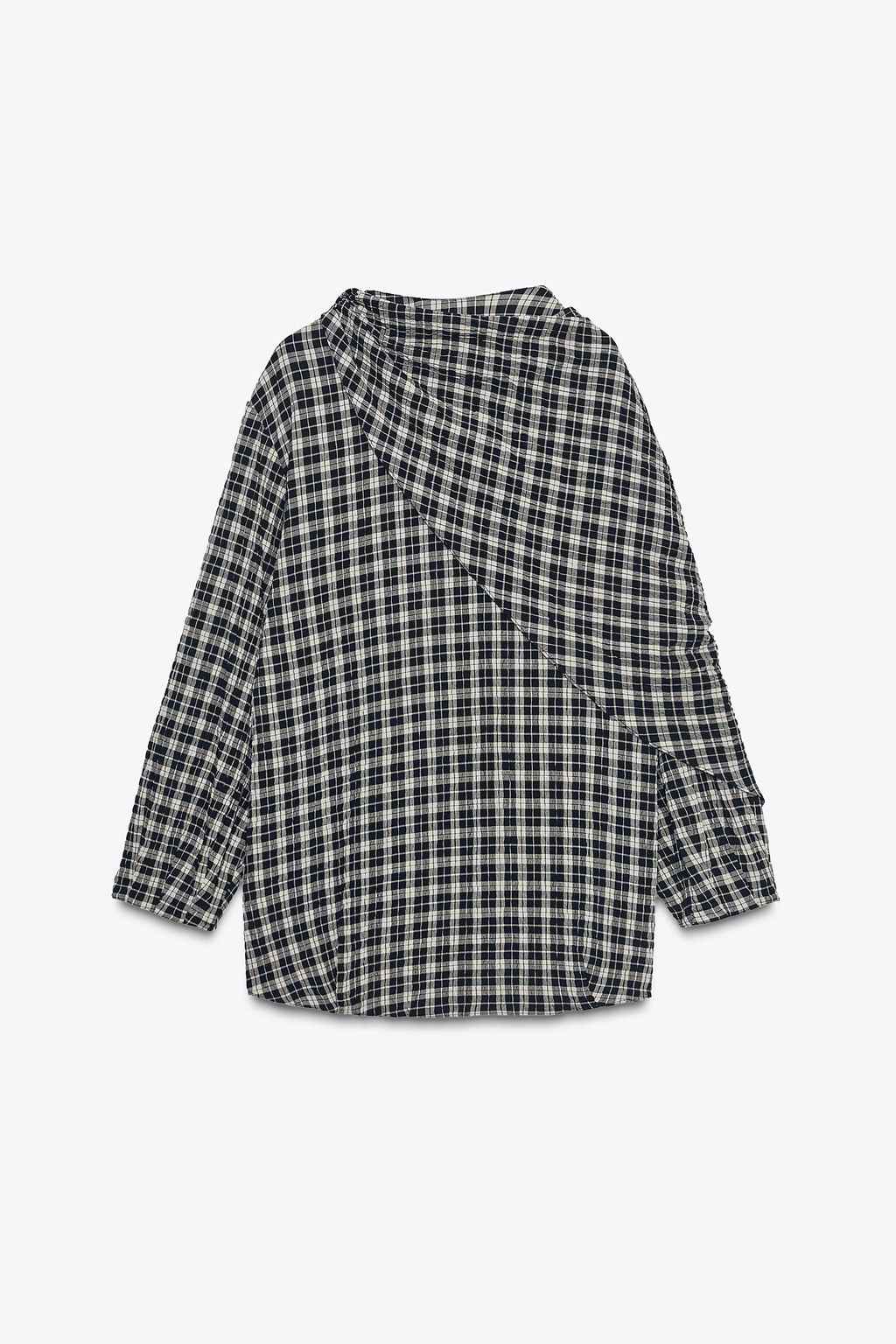 CHECK SHIRT WITH MULTIPOSITIONAL SCARF ZW COLLECTION - Zara фото 8