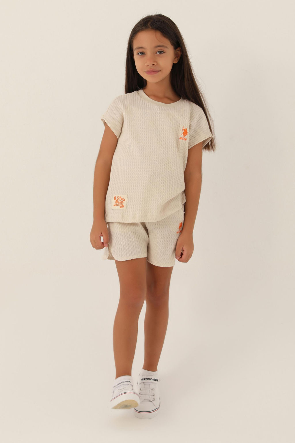 K_z _ocuk Bej Pijama Tak_m_ Sepette S_rpriz _ndirim - U.s. polo assn фото 3